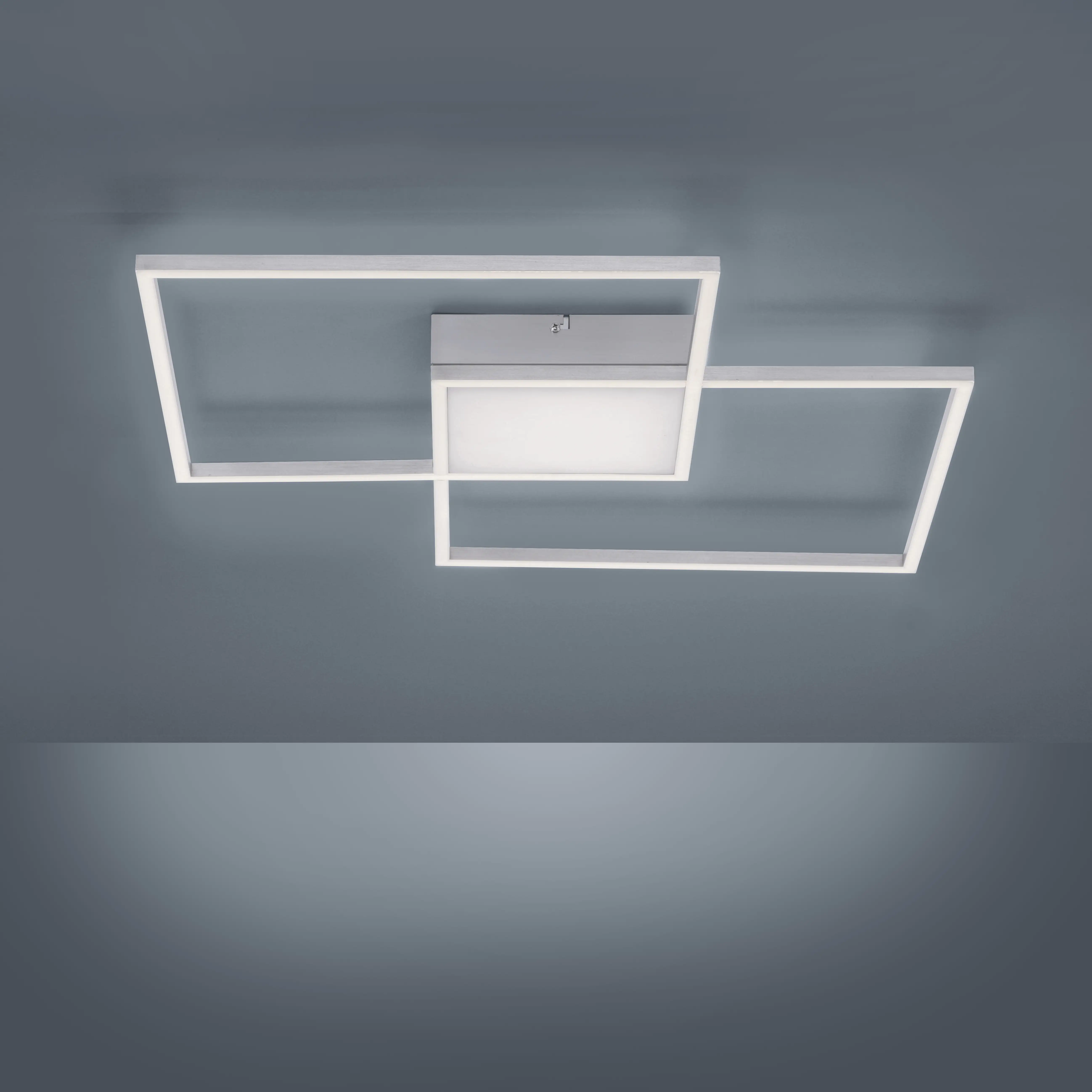 JustLight LED CCT Deckenleuchte Asmin nickel-matt 60 x 60 cm dimmbar