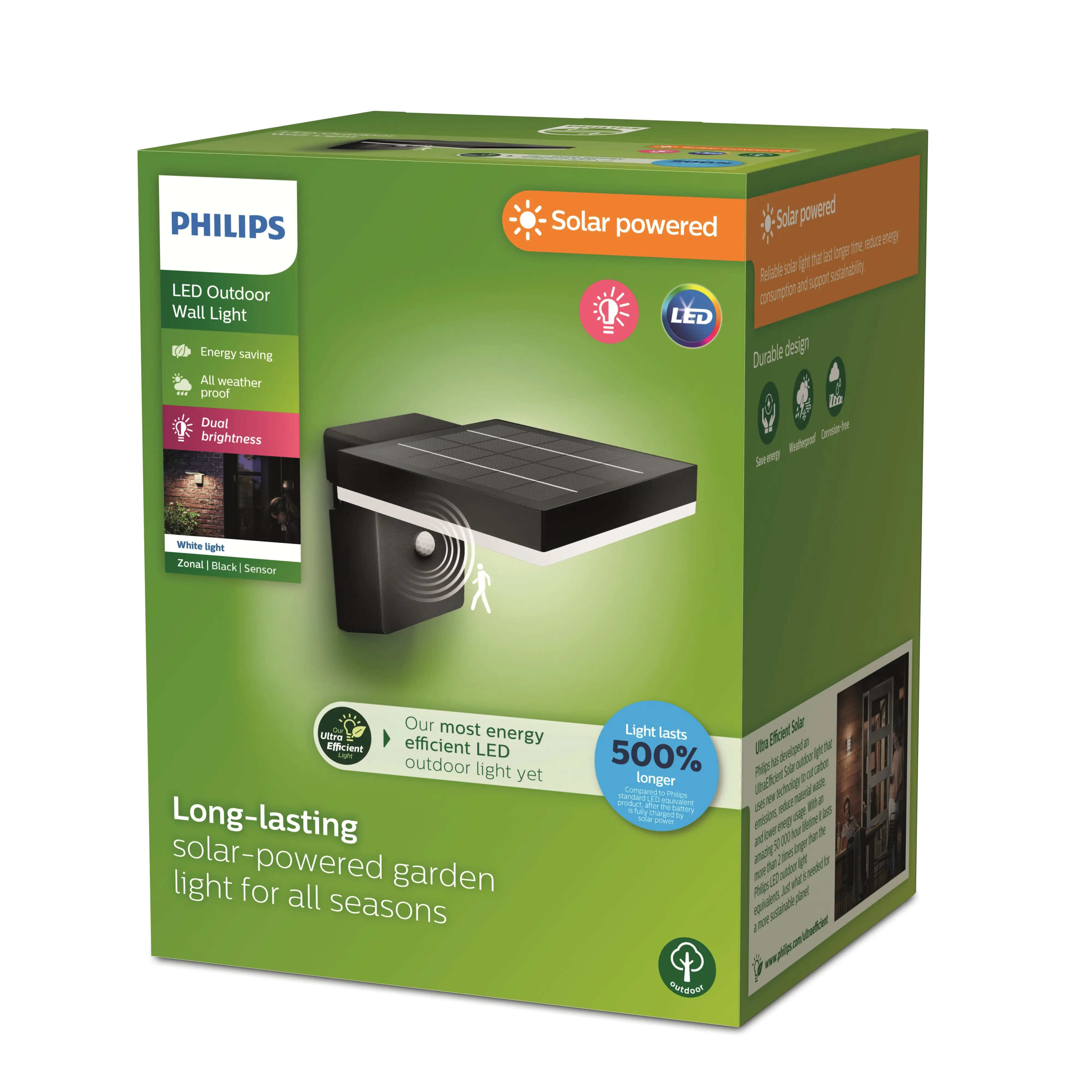 Solar Wandleuchte Zonal 21,4 x 16,7 x 14,2 cm schwarz