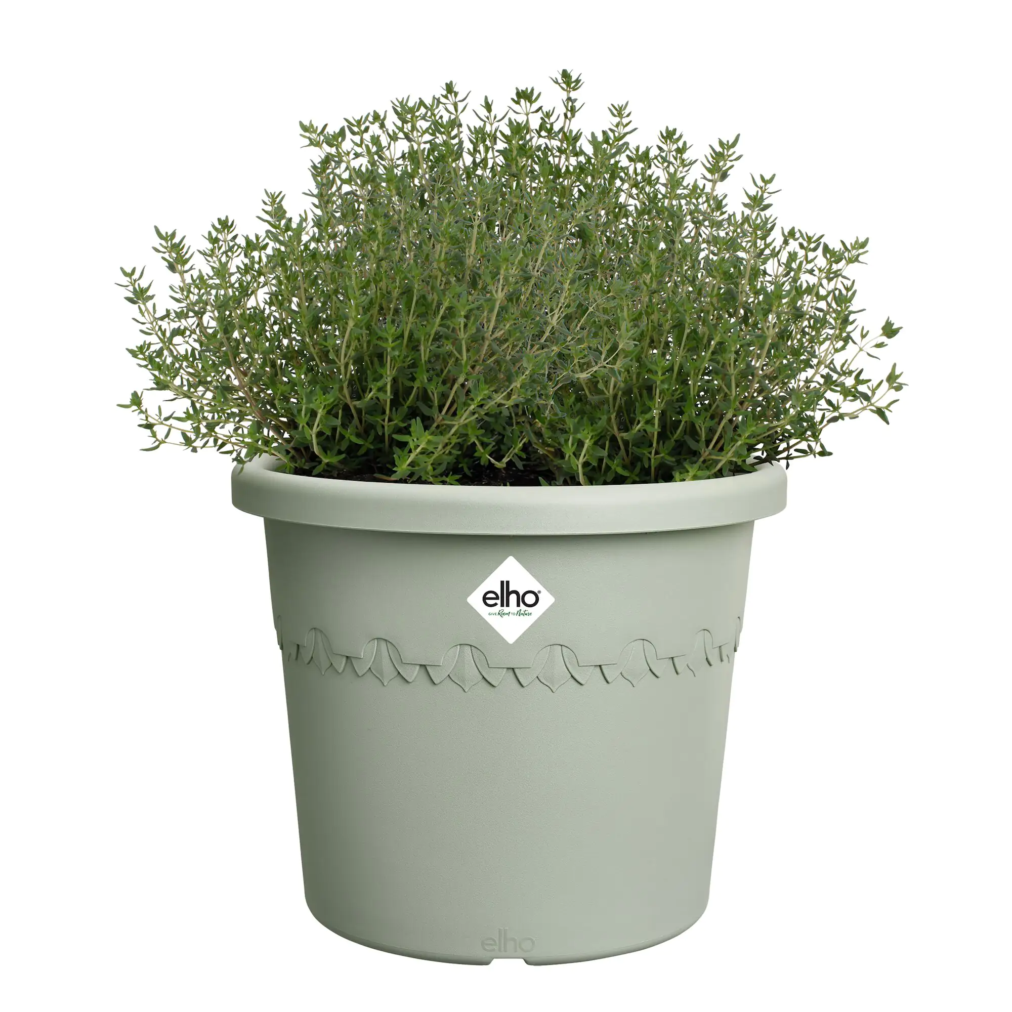 Elho Blumentopf Kunststoff grün Ø 25 cm Algarve Cilindro