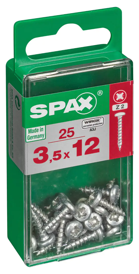 Spax Universalschrauben 3.5 x 12 mm TX 20 Rundkopf - 25 Stk.
