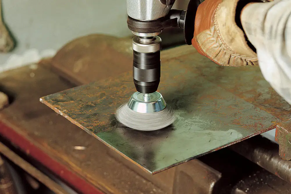 Wolfcraft Topfdrahtbürste Ø 80 mm Schaft Ø 6 mm für Bohrmaschine
