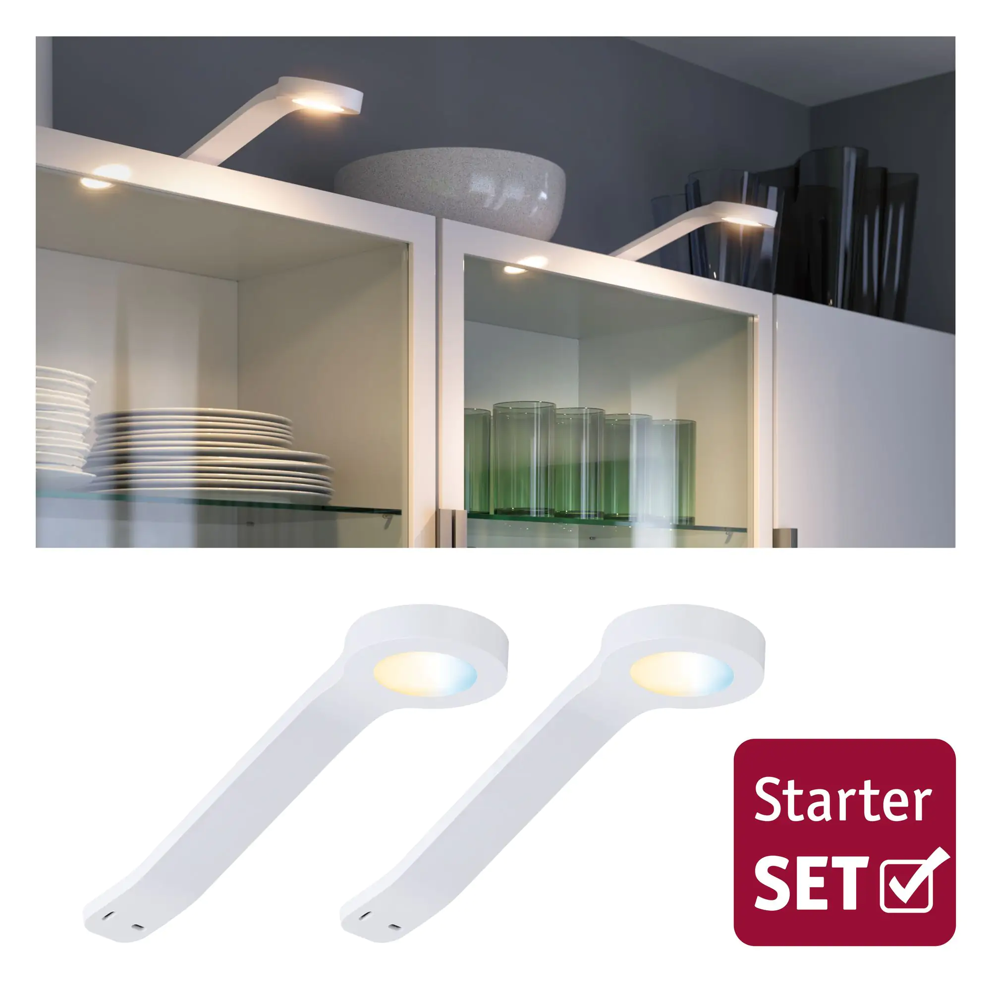 Paulmann Clever Connect Starter Set Mike weiß matt tunable White