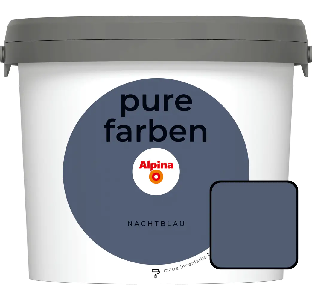 Alpina Pure Farben Wandfarbe nachtblau 2,5 L
