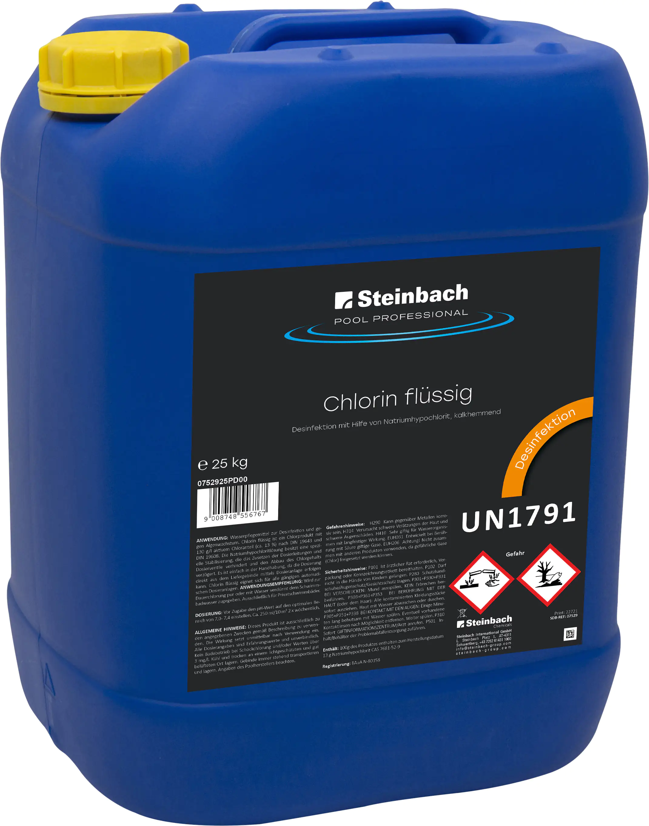 Steinbach Pool Professional Chlorin flüssig 25 kg