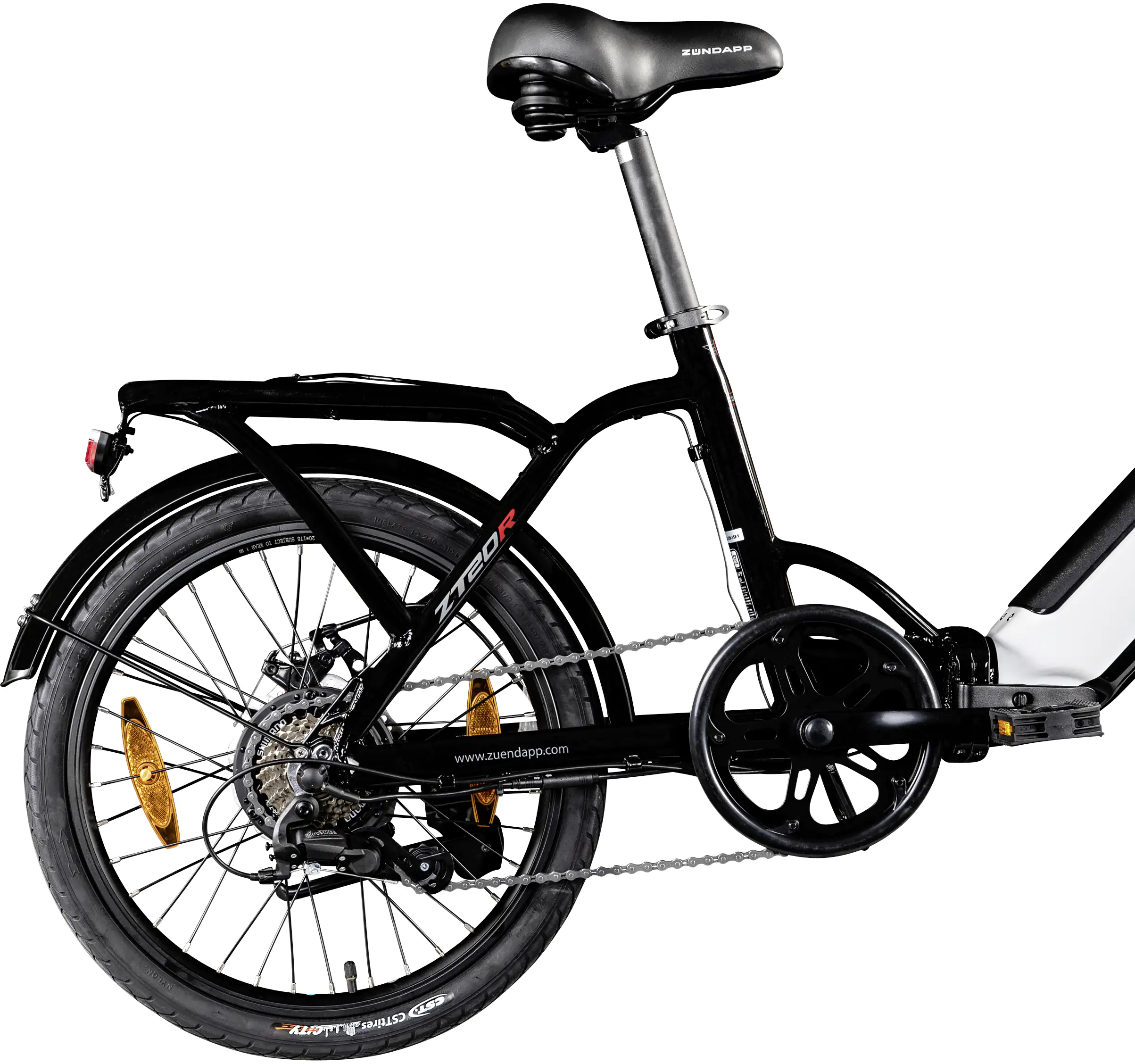 Zündapp E-Bike Faltrad ZT20R 20 Zoll RH 35cm 6-Gang 468 Wh schwarz weiß