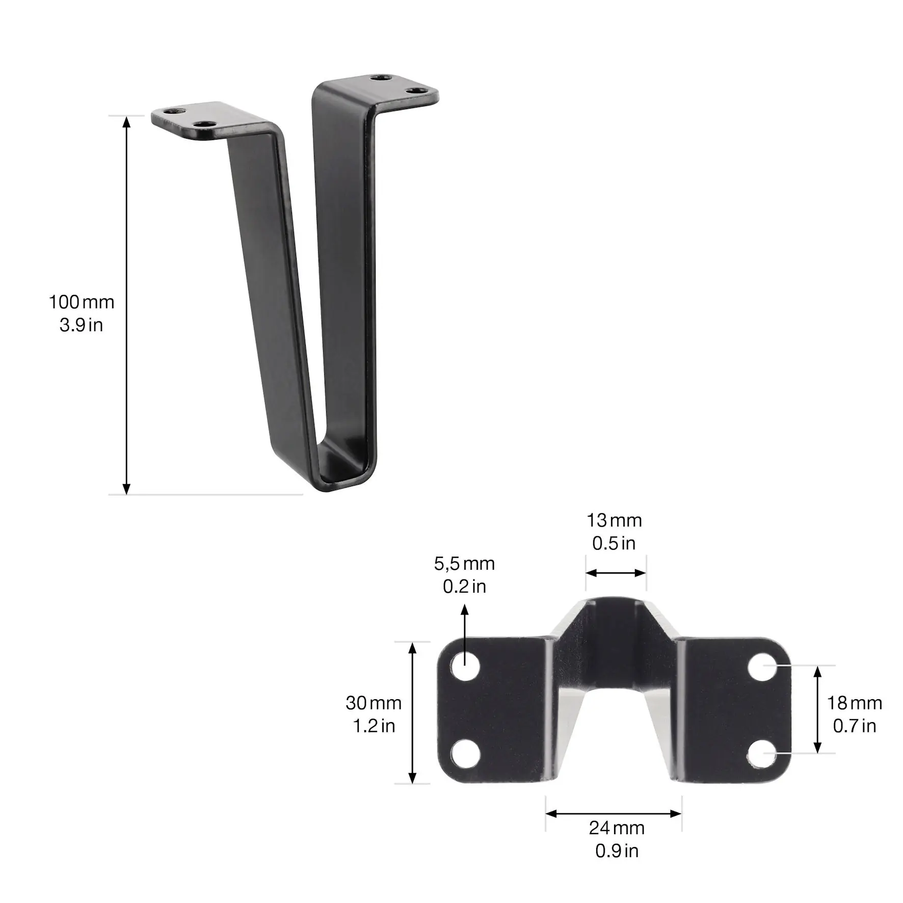 Wagner Möbelfuß ST 0610 Stahl 10 cm schwarz matt - 1 Stück