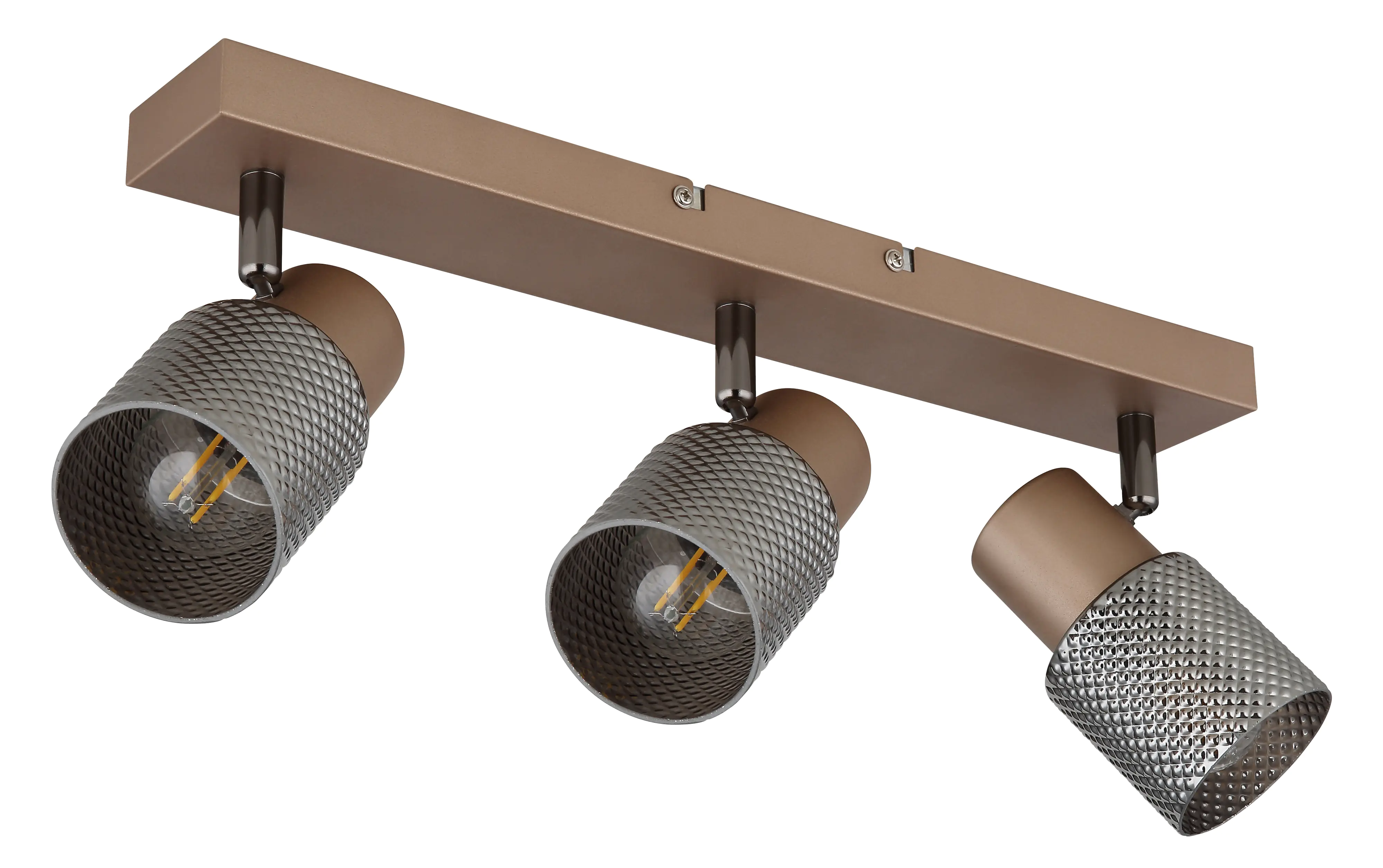 Globo 3er Spot Satella kaffeefarben matt 41 x 12,5 cm