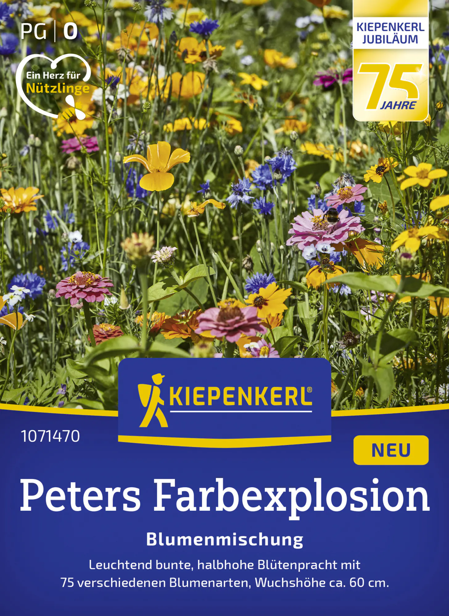 Kiepenkerl Profi-Line Blumensamen Blumenmischung Peters Farbexplosion 2 g für ca. 2 - 3 m²