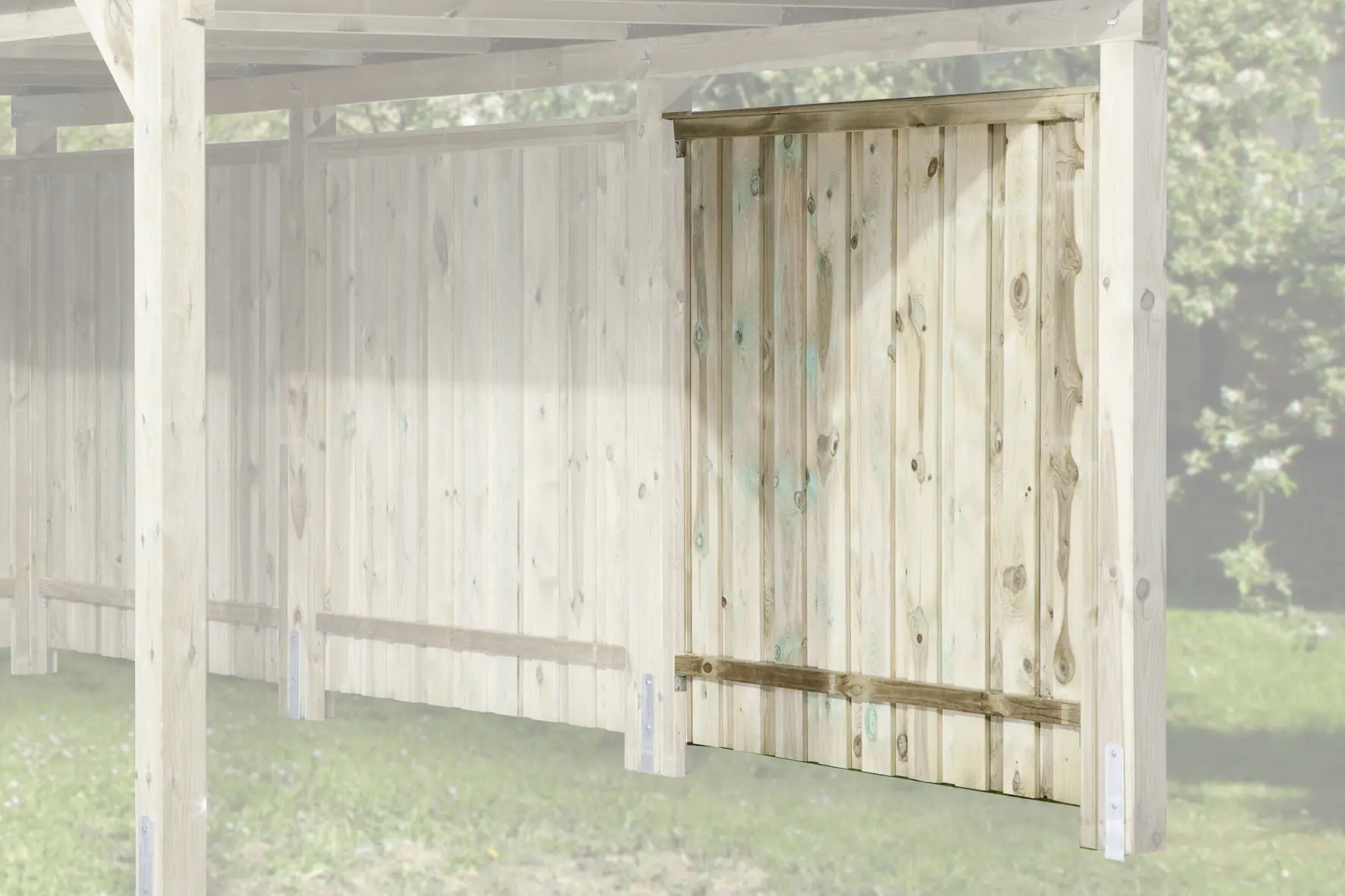 Weka Seitenwand für Carport Eifel /Alpen 181 x 181 cm imprägniert