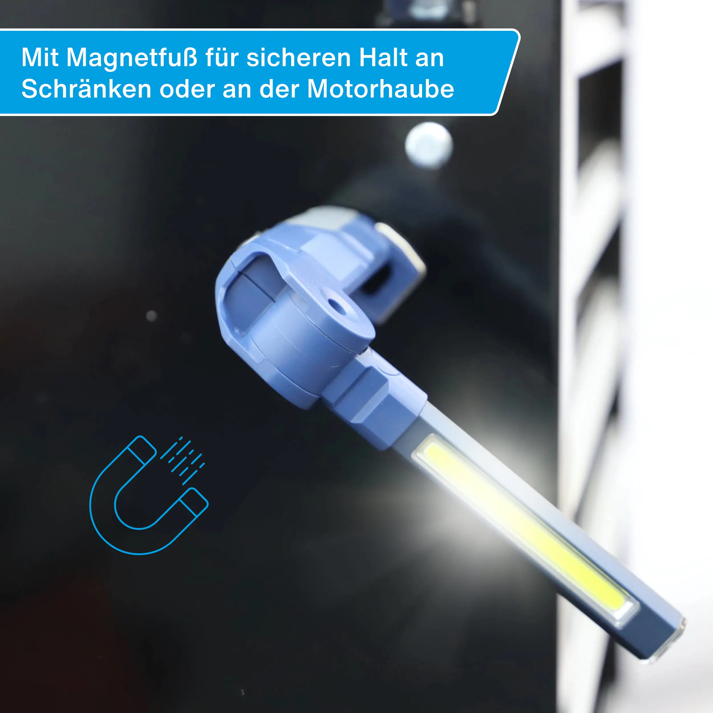 Cartrend LED-Stableuchte mit Magnetfuß 500 Lumen