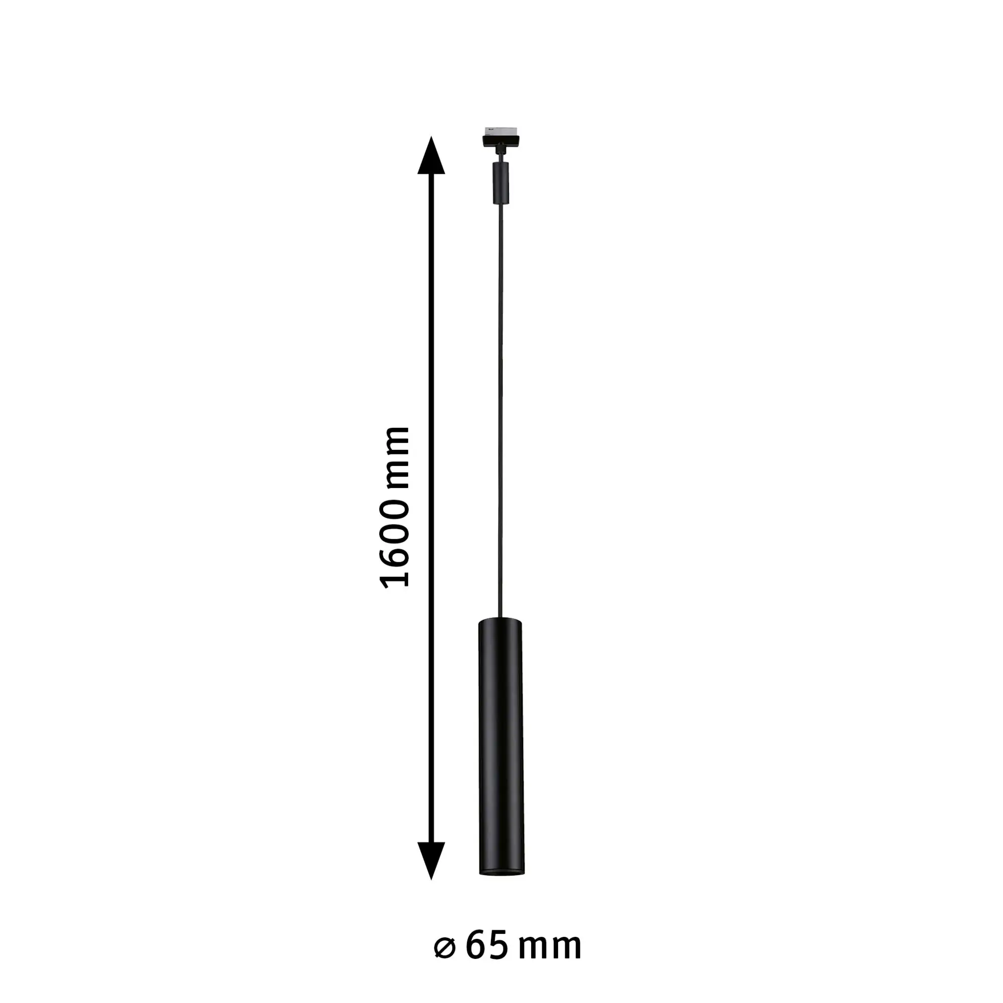 Paulmann URail Pendelleuchte Catalejo schwarz-matt 38,3 x 6,5 cm GU10 10 W
