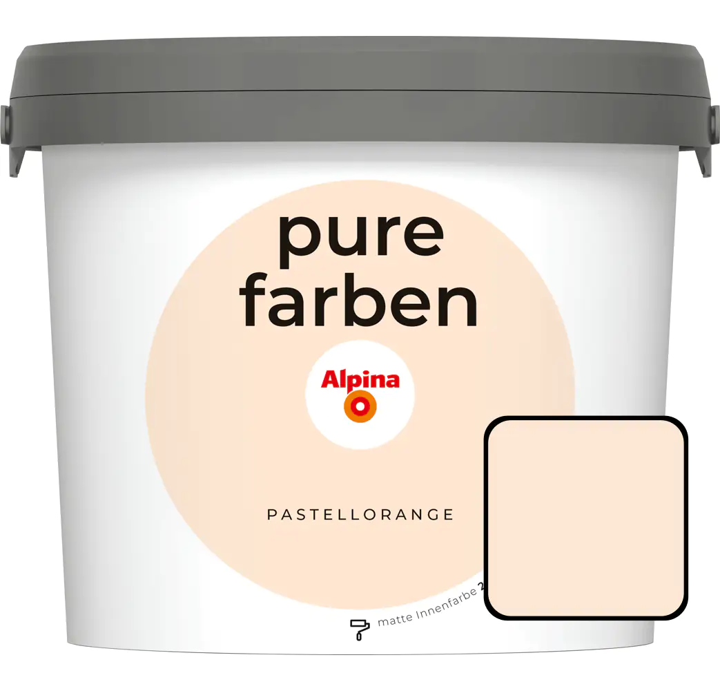 Alpina Pure Farben Wandfarbe pastellorange 2,5 L