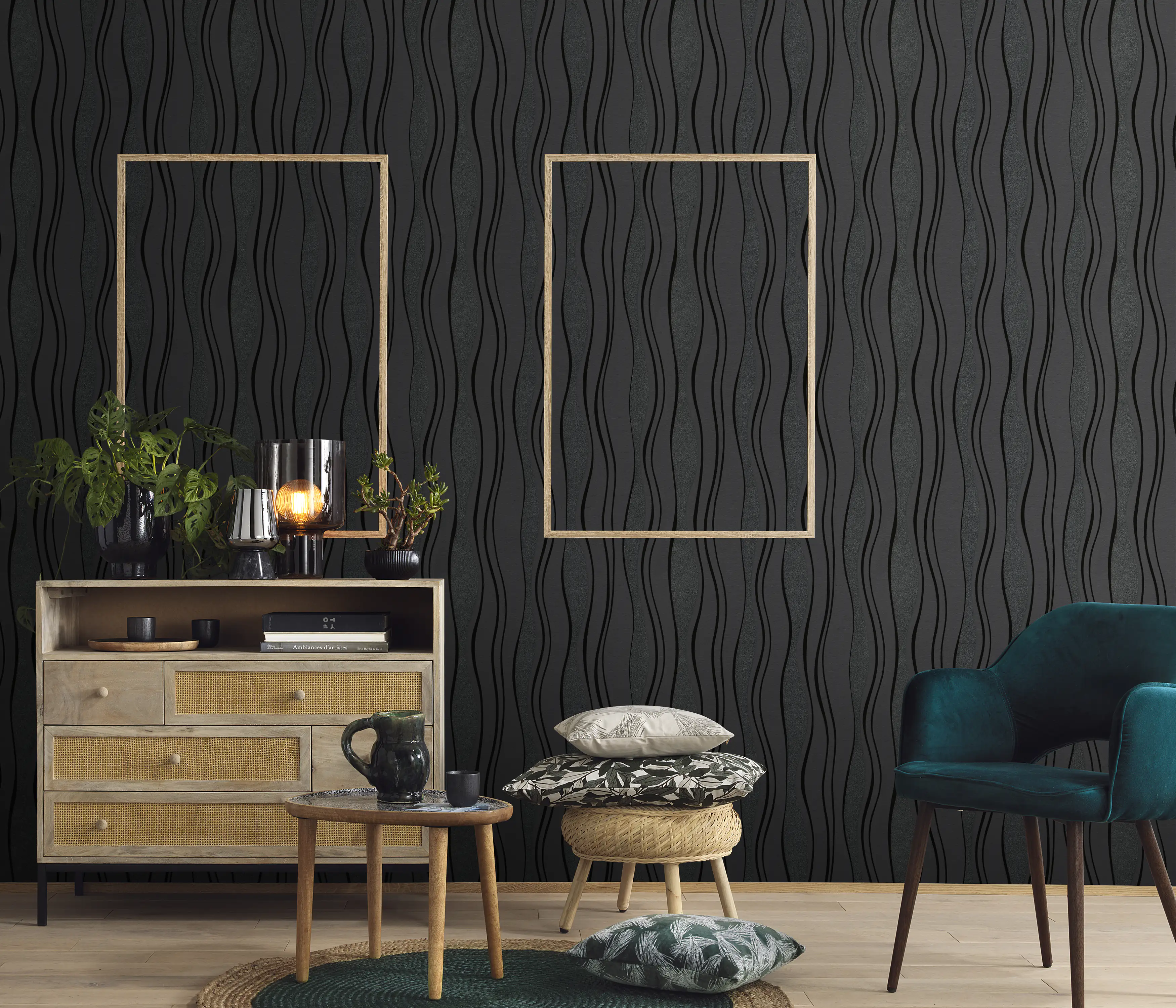 Erismann Vliestapete 13191-30 streifen schwarz 10,05 x 0,53 m