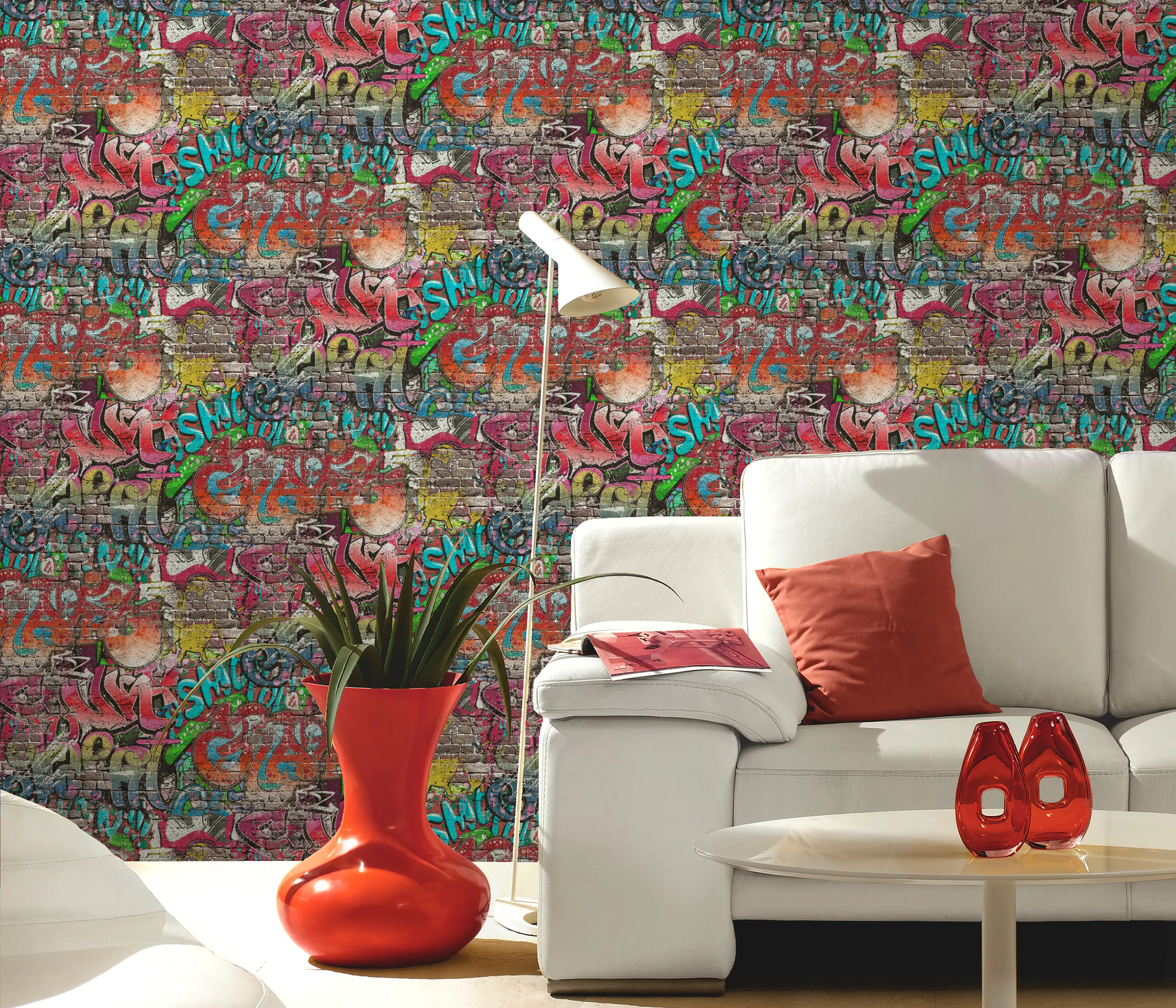 Erismann Papiertapete 05530-10 Graffiti bunt 10,05 x 0,53 m