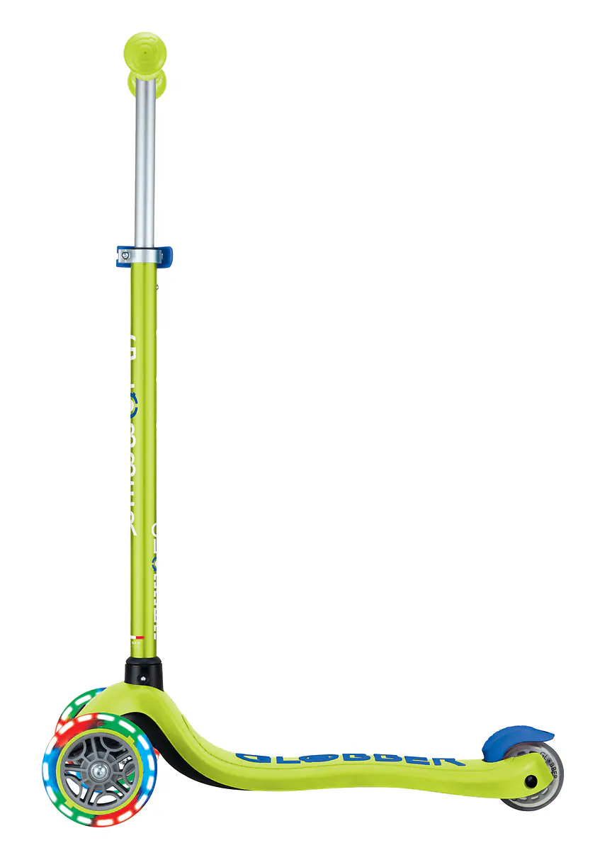 Globber Scooter für Kinder mit Leuchtrollen Primo Plus Lights neongelb