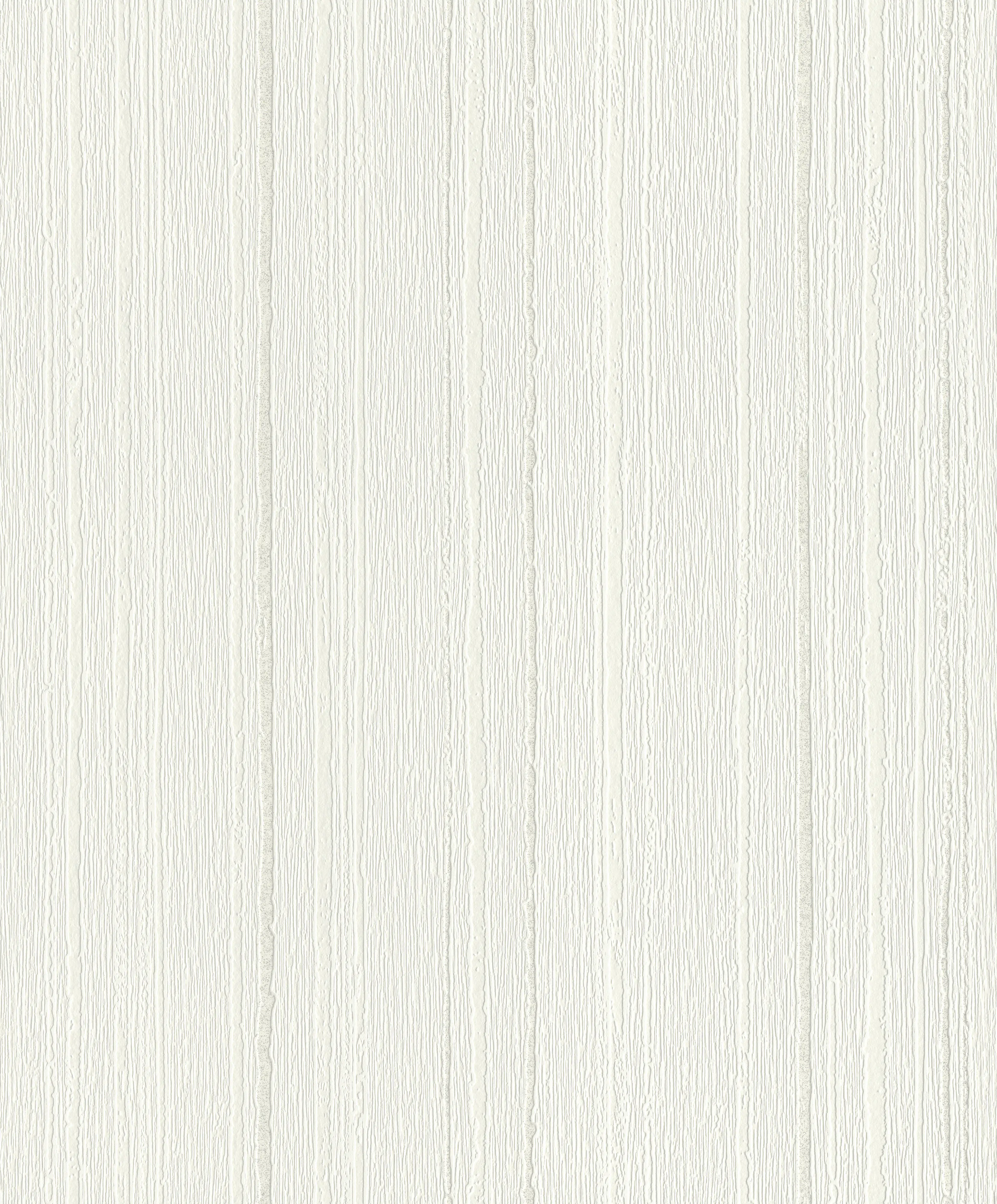 Rasch Vliestapete 642124 Selection Streifen weißsilber 10,05 x 0,53 m