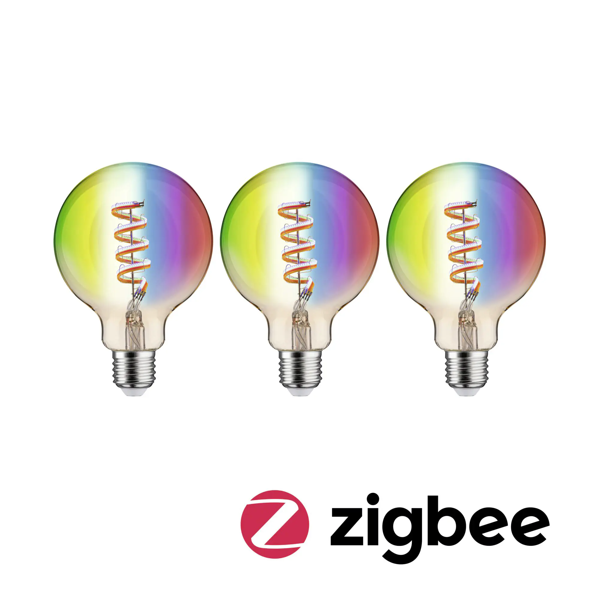 Paulmann LED Leuchtmittel ZigBee Globe 95 E27 6,3 W RGBW 3er-Pack