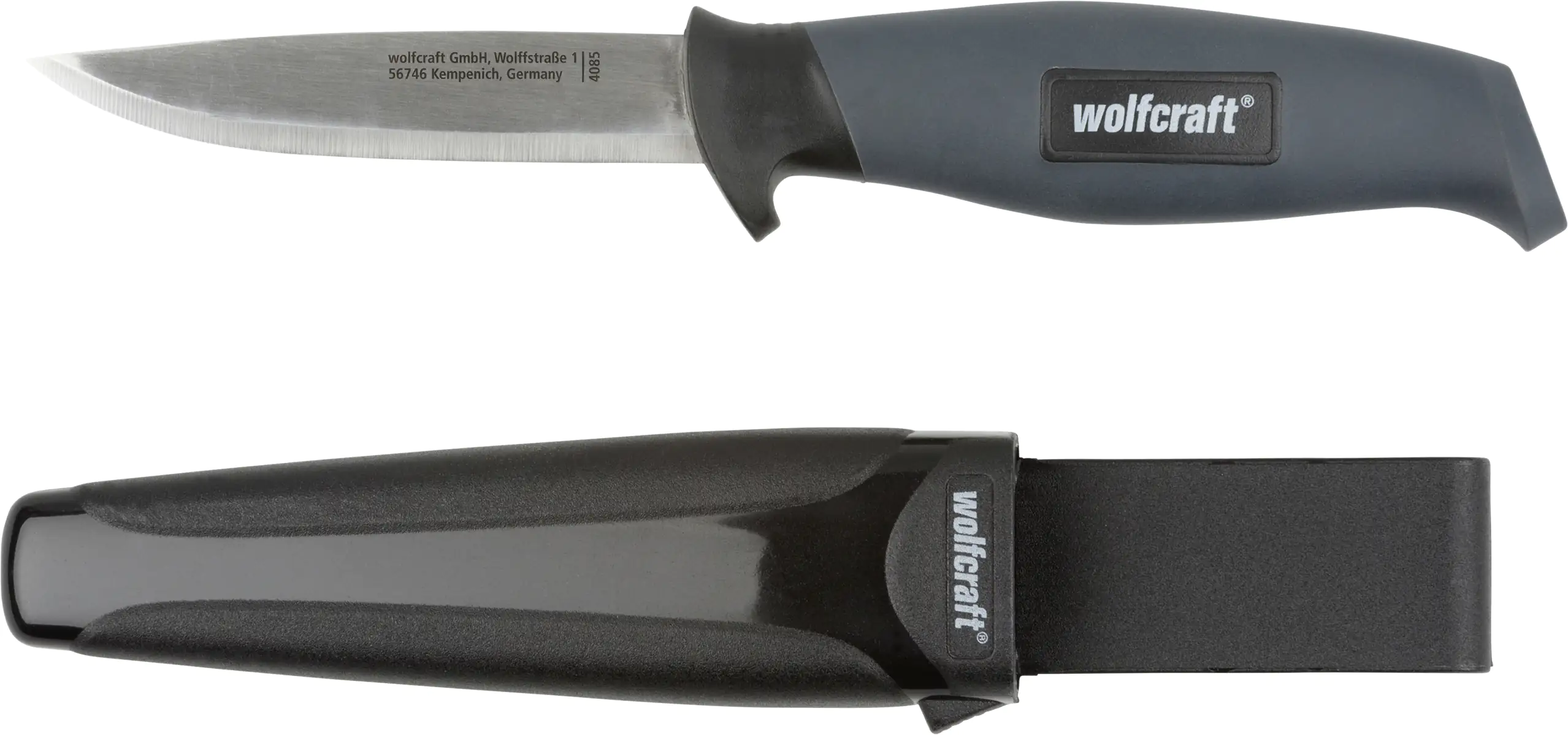 Wolfcraft Handwerkermesser gerade Klinge 95 mm und Köcher