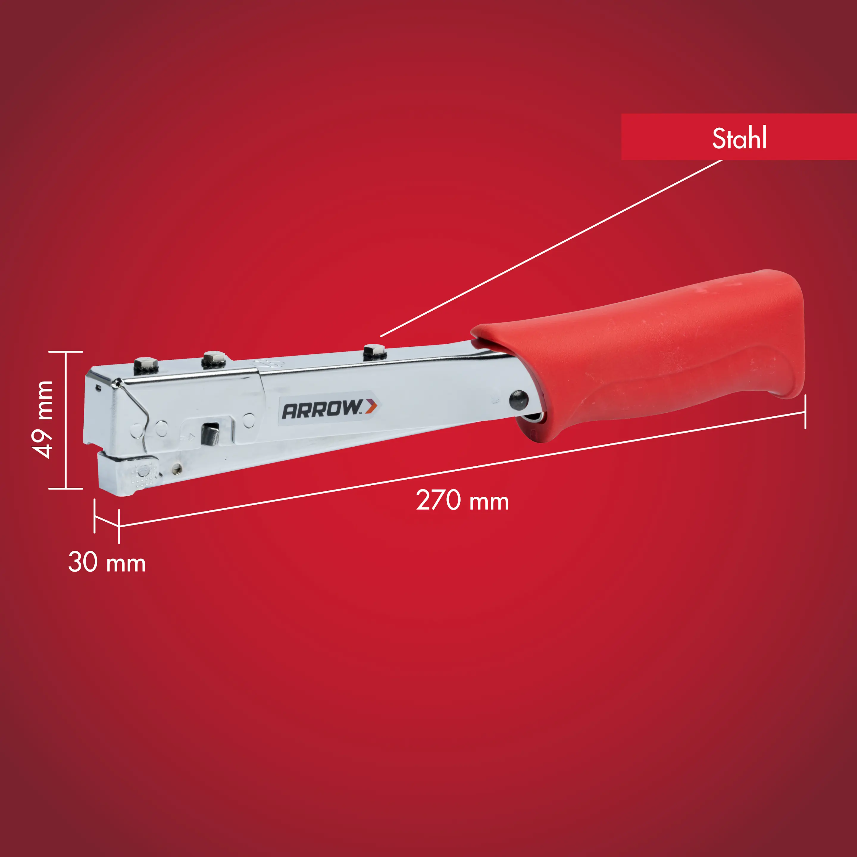 Arrow Hammertacker HT19 kompatibel mit Feindrahtklammern 6–10 mm Typ H19