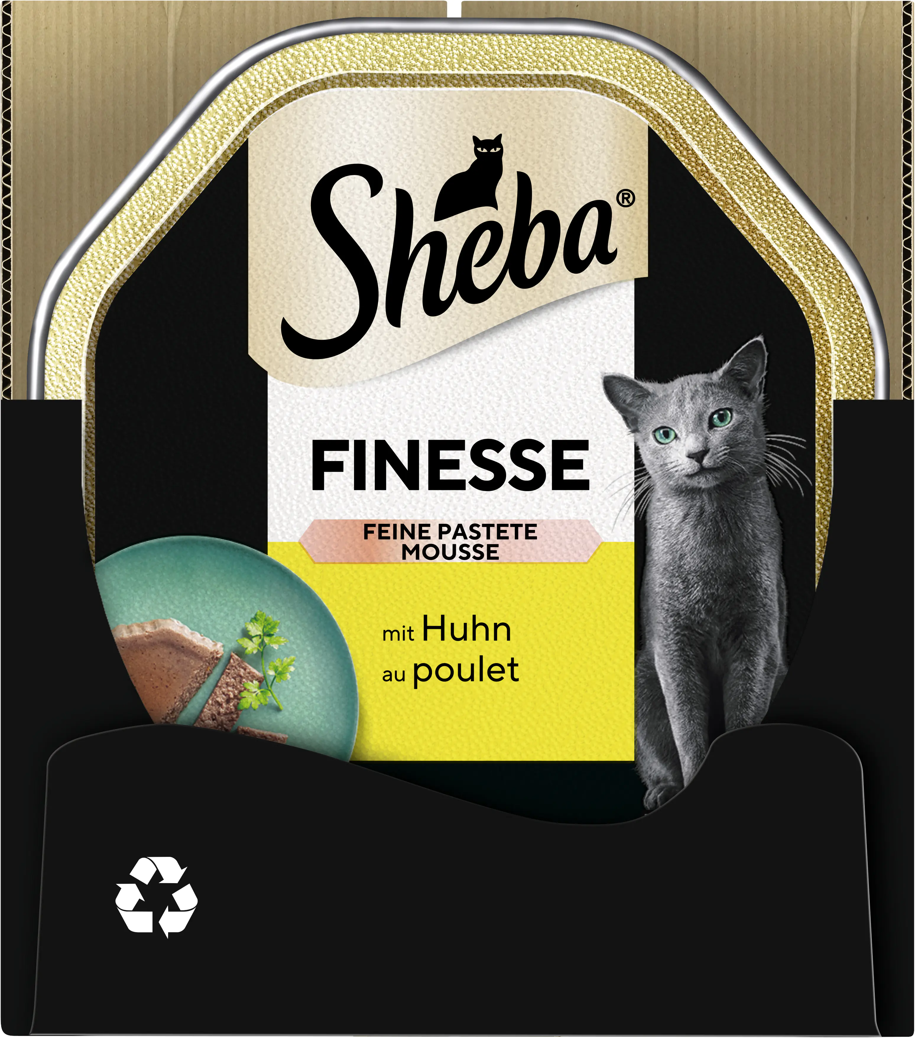 Sheba Finesse Katzennassfutter Adult 85 g Feine Pastete mit Huhn