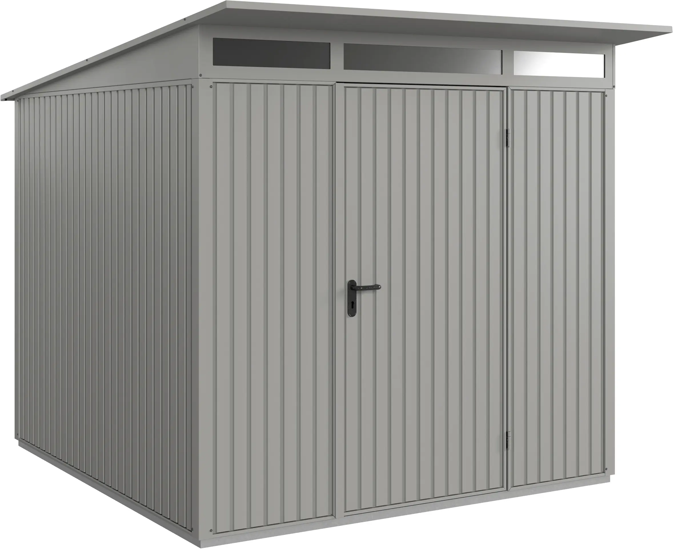 EcoStar Gerätehaus Trend-P Typ 2 graualuminium 247,9 x 283,4 x 232,3 cm