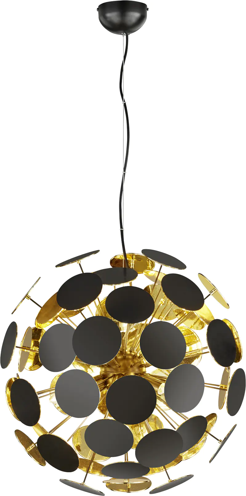 Trio Leuchten Pendelleuchte Discalgo schwarz, gold