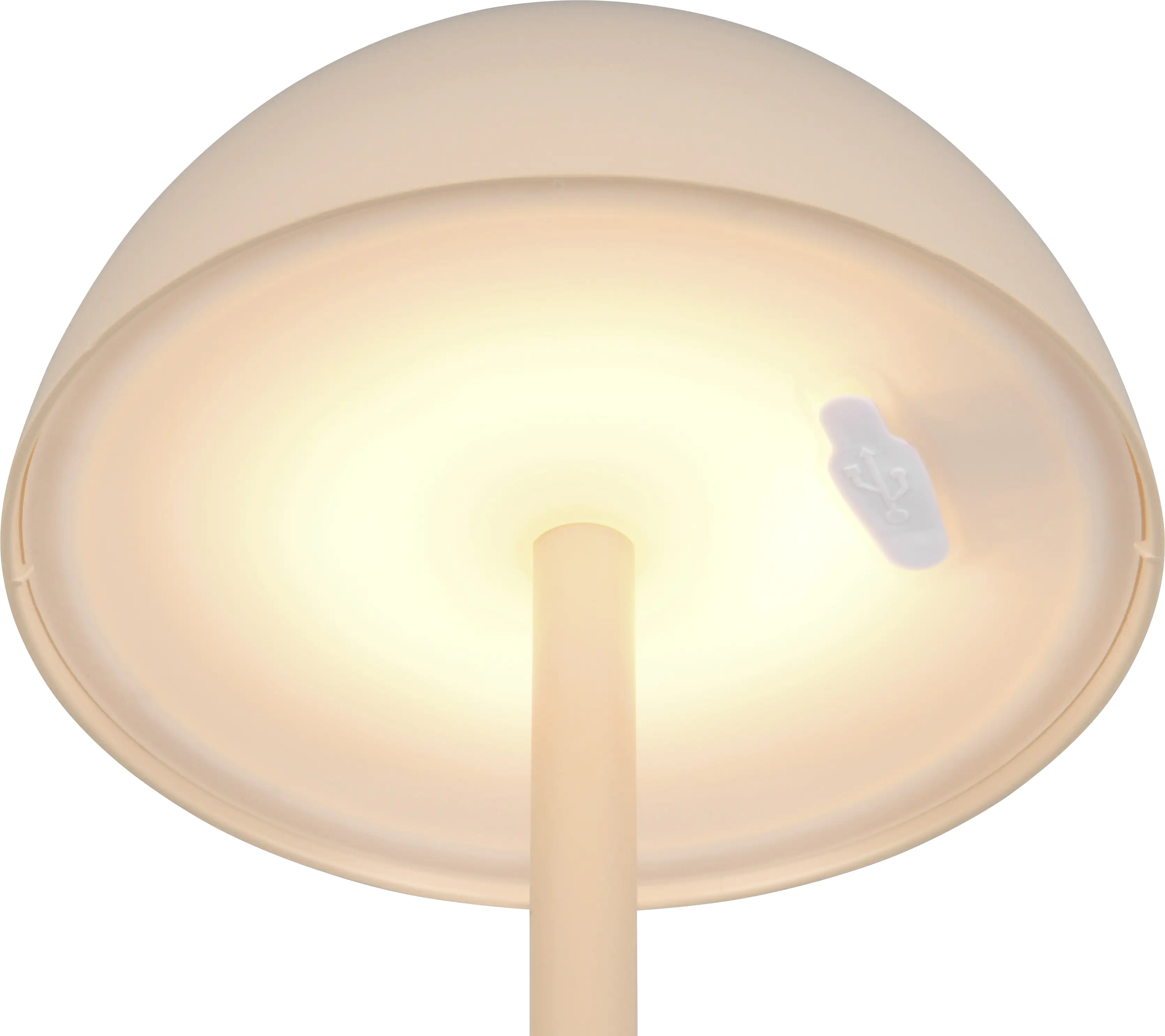Reality Leuchten LED Akku-Tischleuchte Ricardo sand 30 cm warmweiß