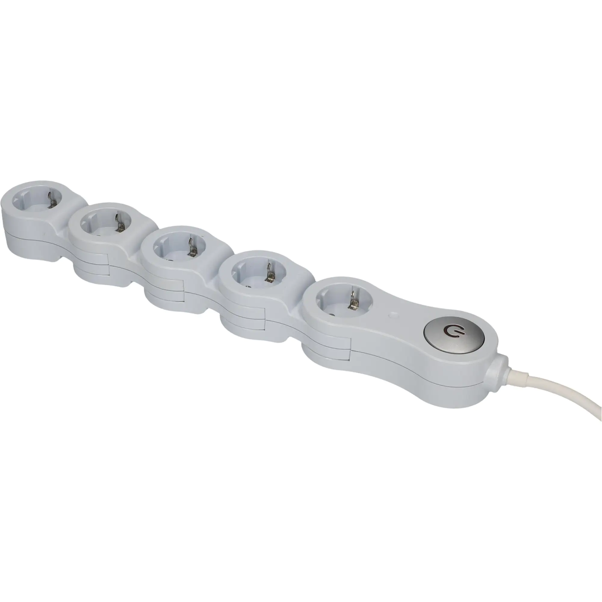 Unitec Steckdosenleiste 5-fach 1,4m flexibel, weiß