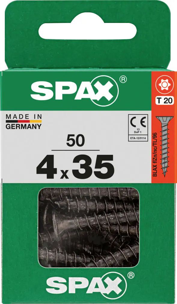 Spax Universalschrauben 4 x 35 mm T20 Vollgewinde - 50 Stk. 
