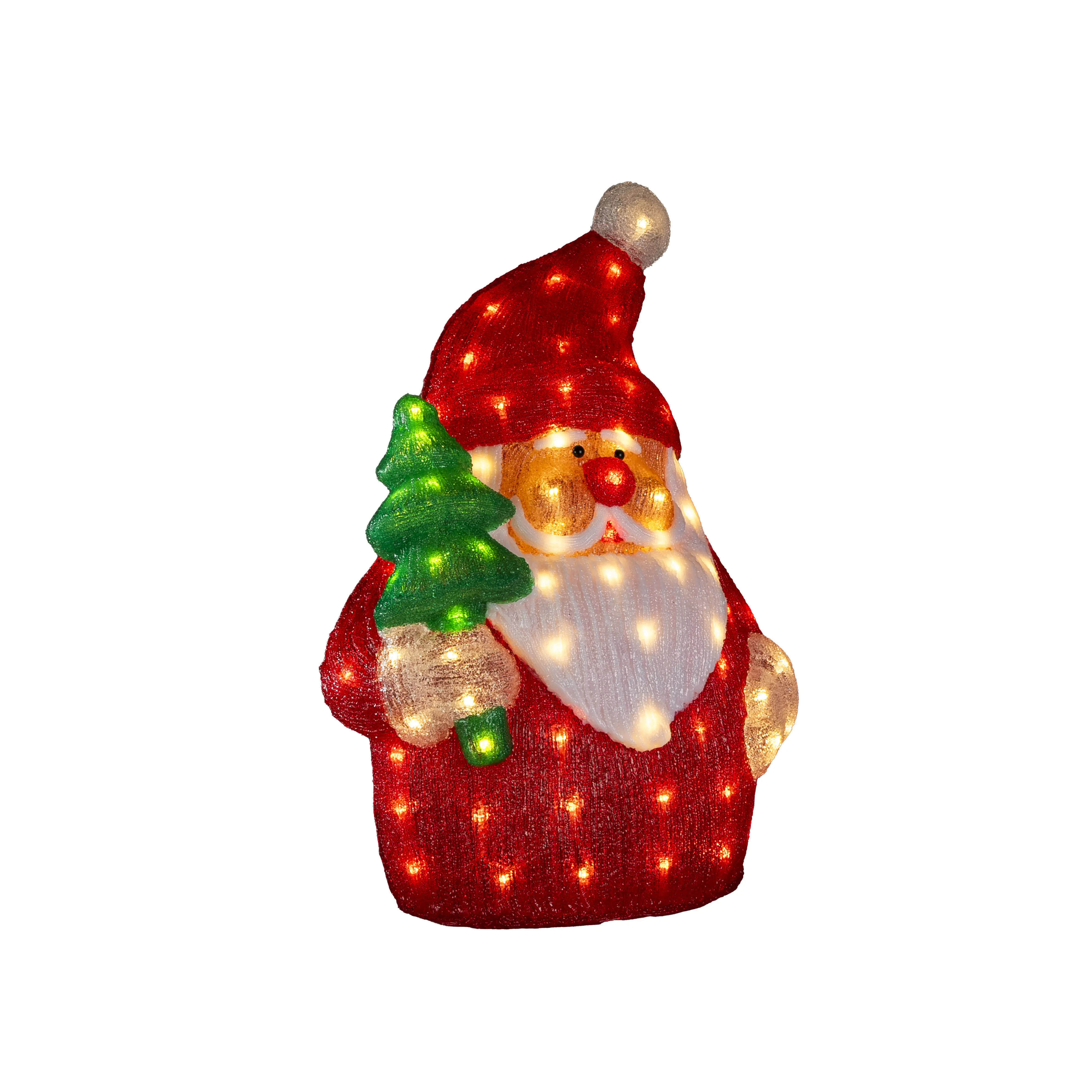 Konstsmide LED Weihnachtsdeko Weihnachtsmann flach 72 Dioden 58 cm warmweiß