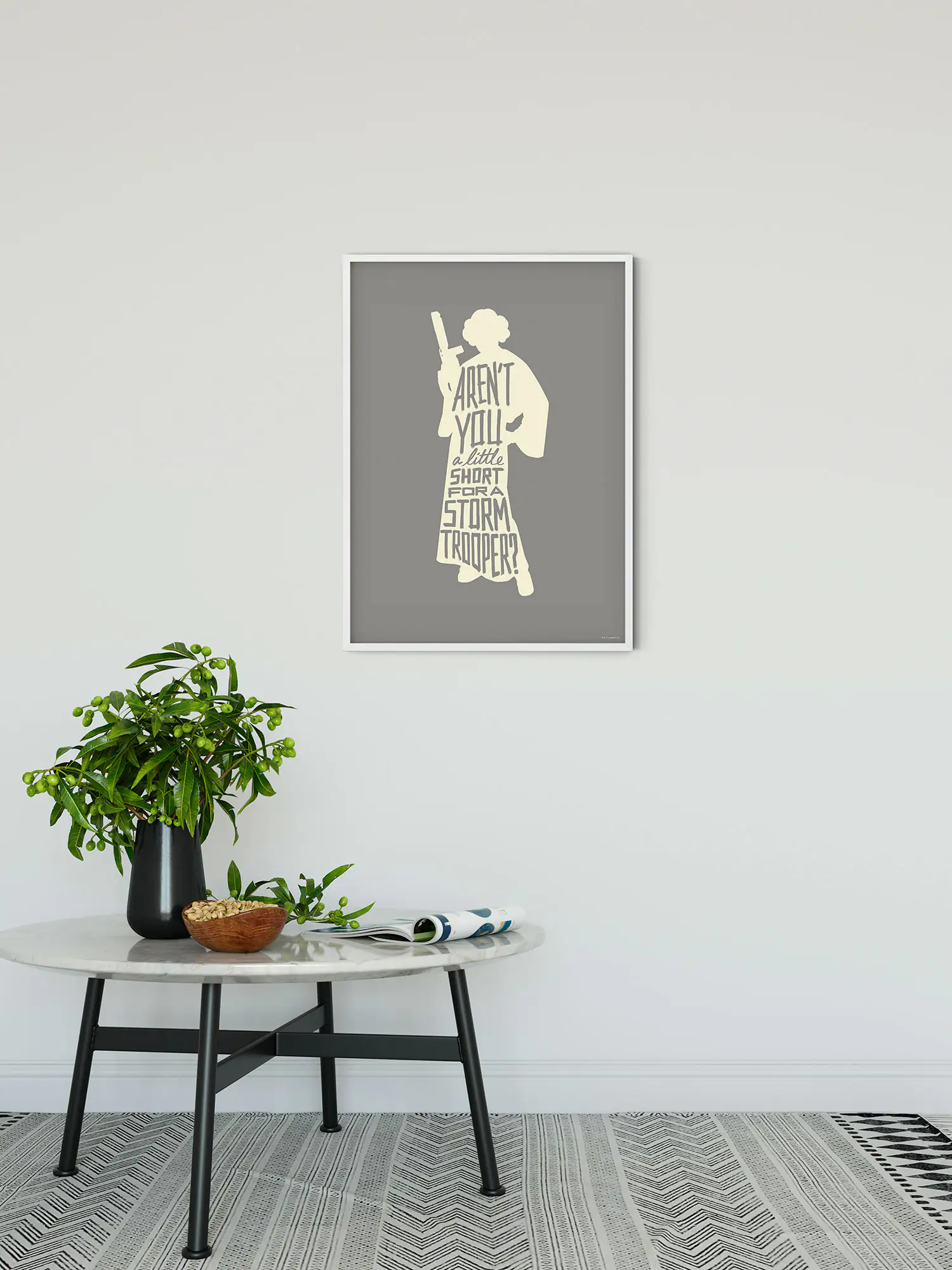 Komar Wandbild SW Silhouette Leia 50 x 70 cm