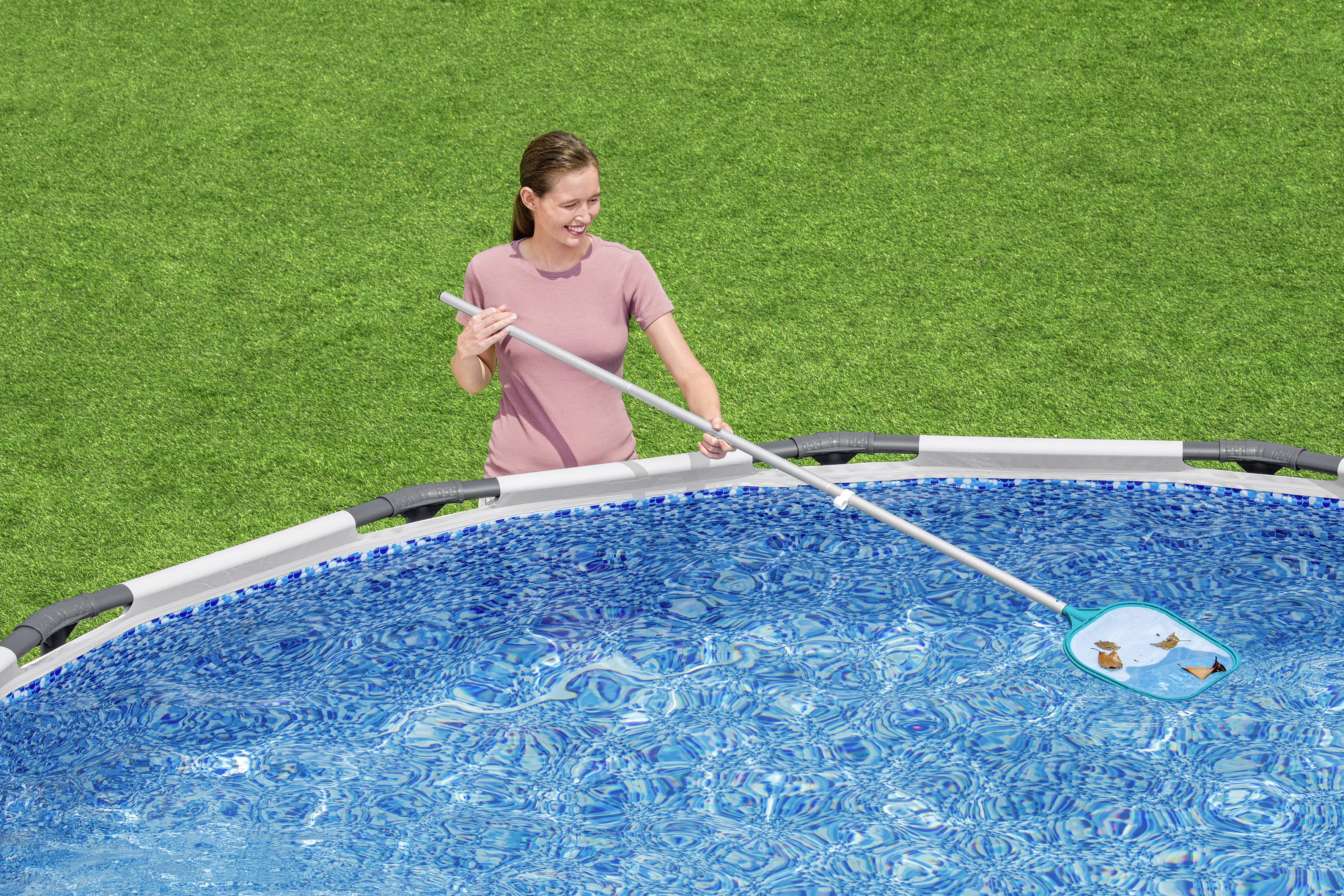 Bestway Poolpflege-Set Flowclear mit Venturi-Sauger und Kescher 203 cm