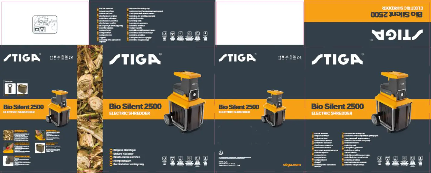 Stiga Elektro Häcksler BIO SILENT 2500 2.500 Watt, max. Aststärke Ø 40 mm