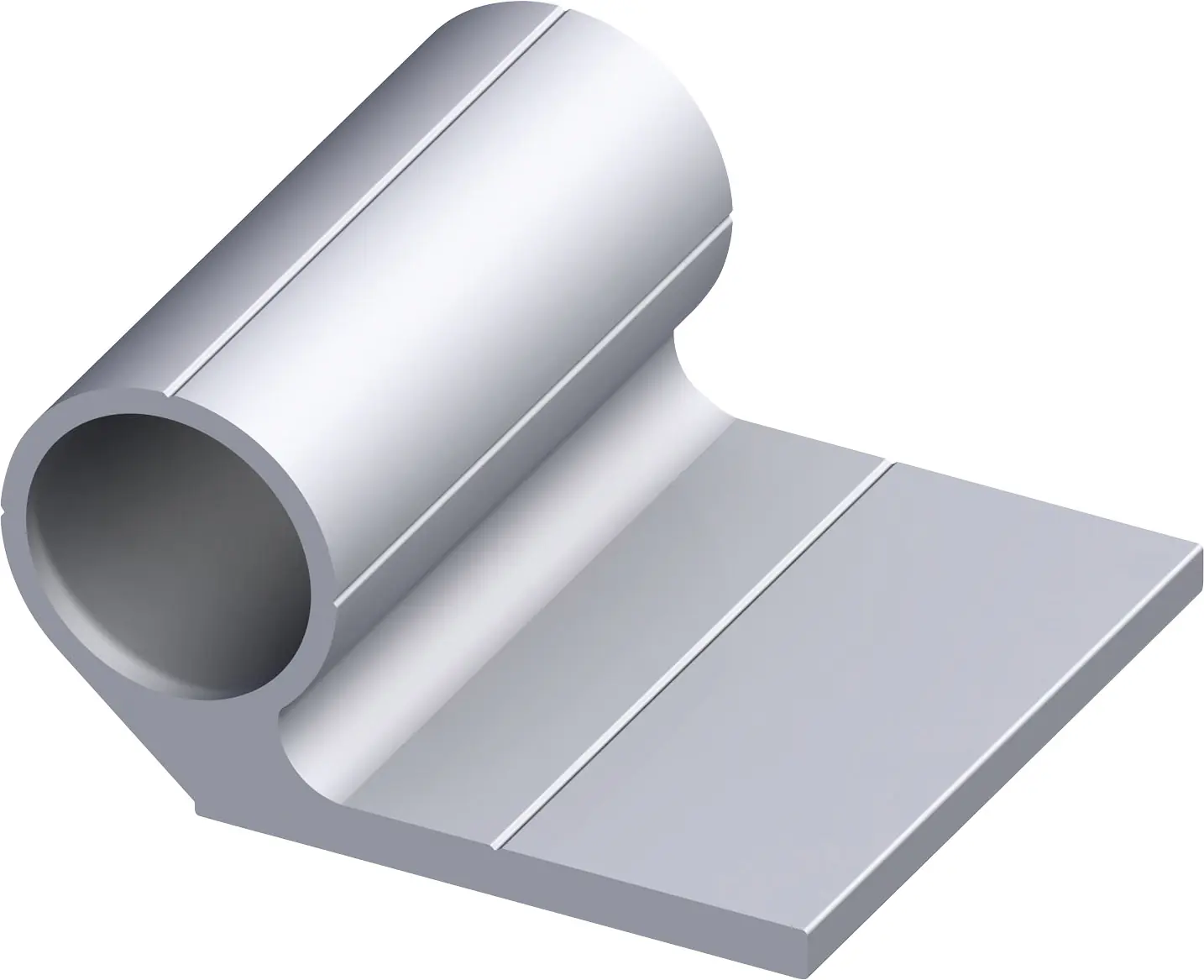 alfer Rohr, 1 Schenkel kurz Ø 7.5 mm Aluminium roh gleitgeschliffen