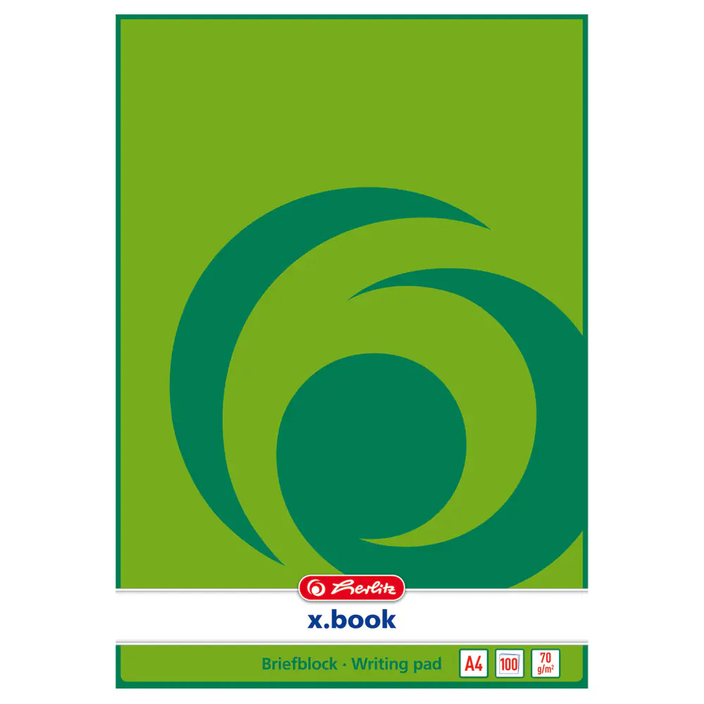 herlitz Briefblock A4 blanko 100 Blatt holzfreies Papier 70 g/qm