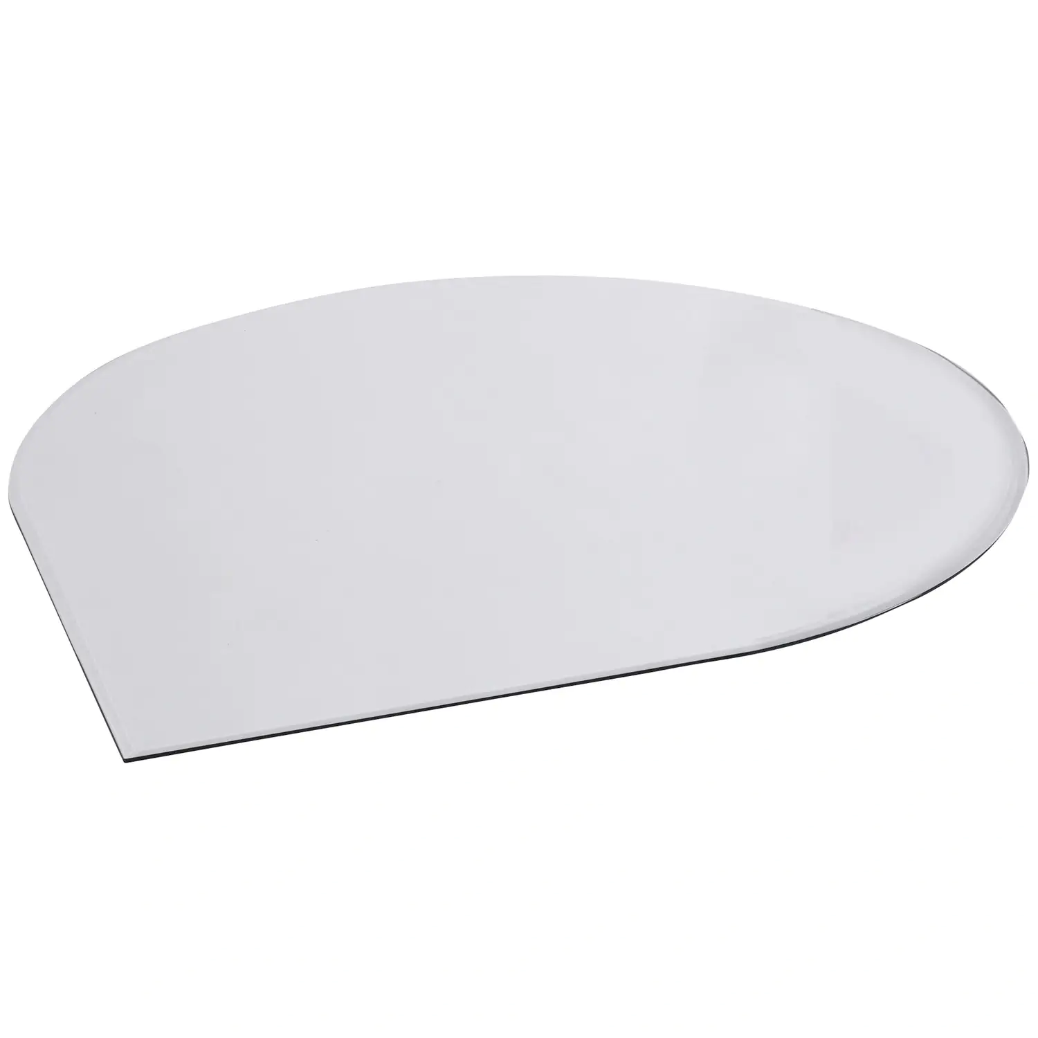 FireFix Bodenplatte Glas 110 x 110 cm Tropfenform Funkenschutzplatte