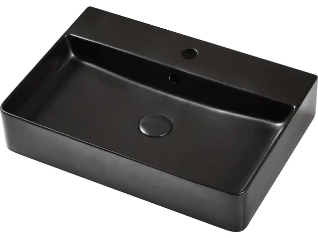 Primaster Keramikwaschbecken 50 cm Prag schwarz matt