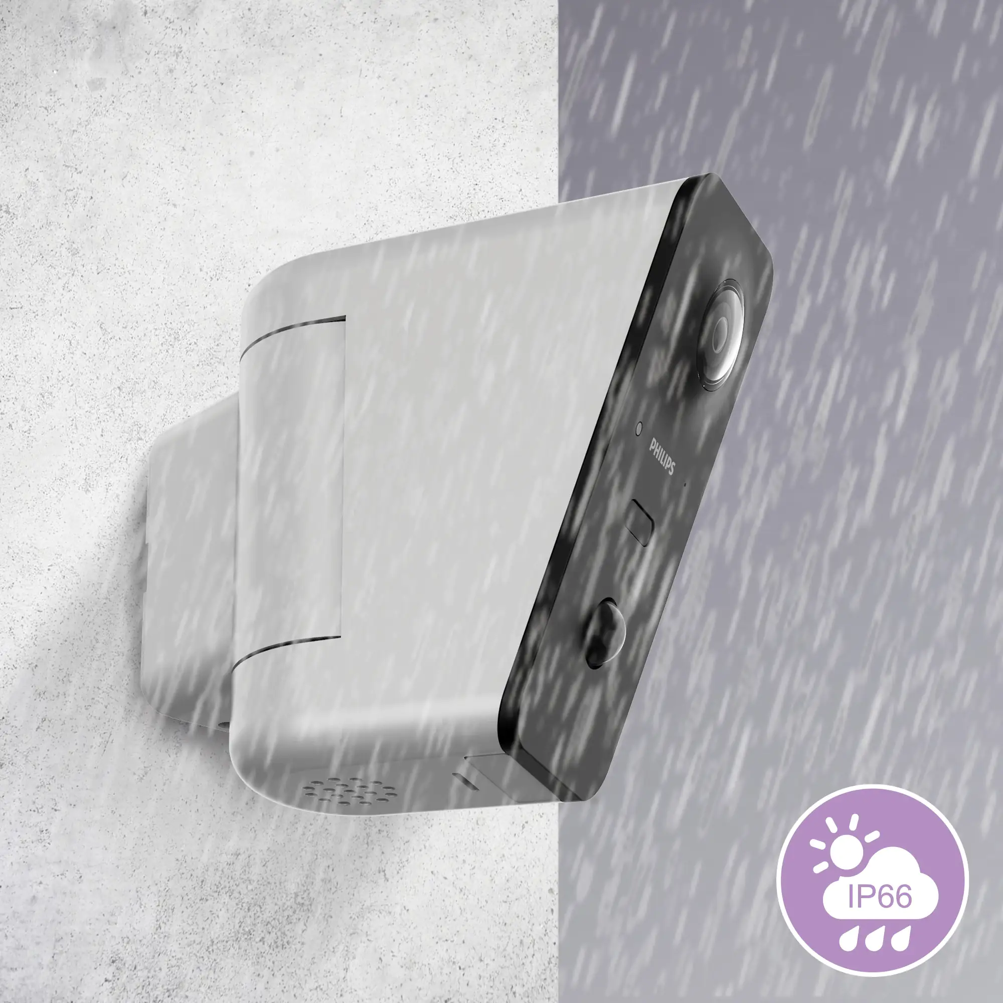 Philips Kamera WelcomeEye View motorisierte und vernetzte Außenkamera