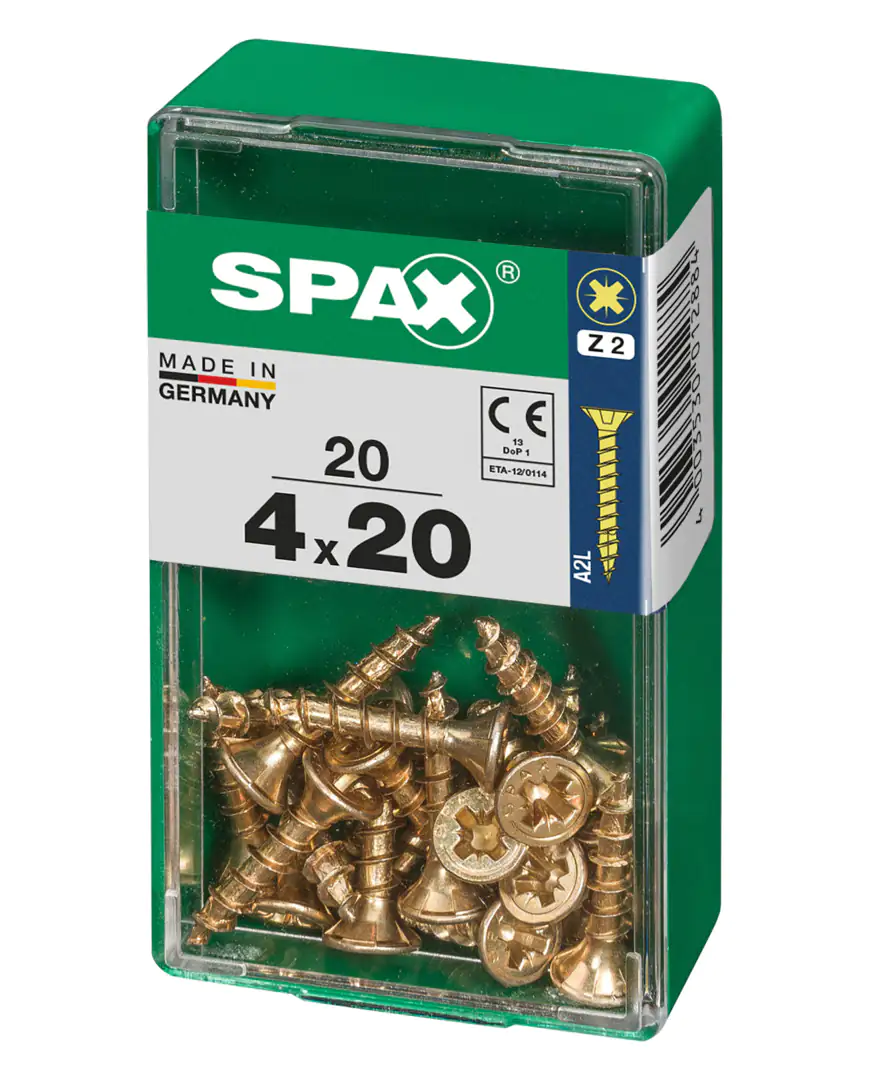 Spax Universalschrauben 4.0 x 20 mm PZ 2 - 20 Stk.