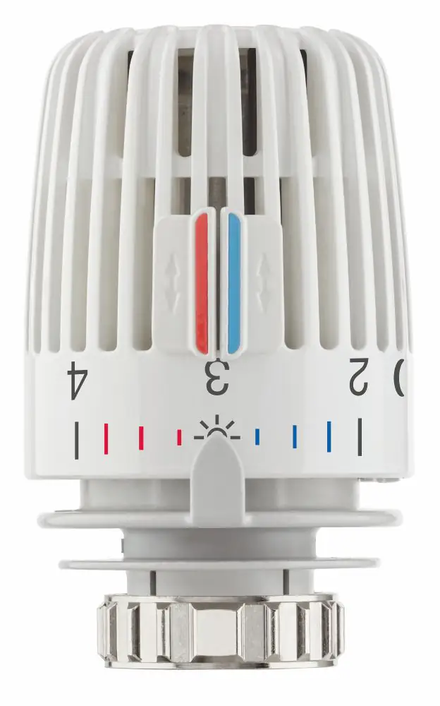 Heimeier Thermostatkopf Typ K fester Fühler, M30 Anschluss, weiß