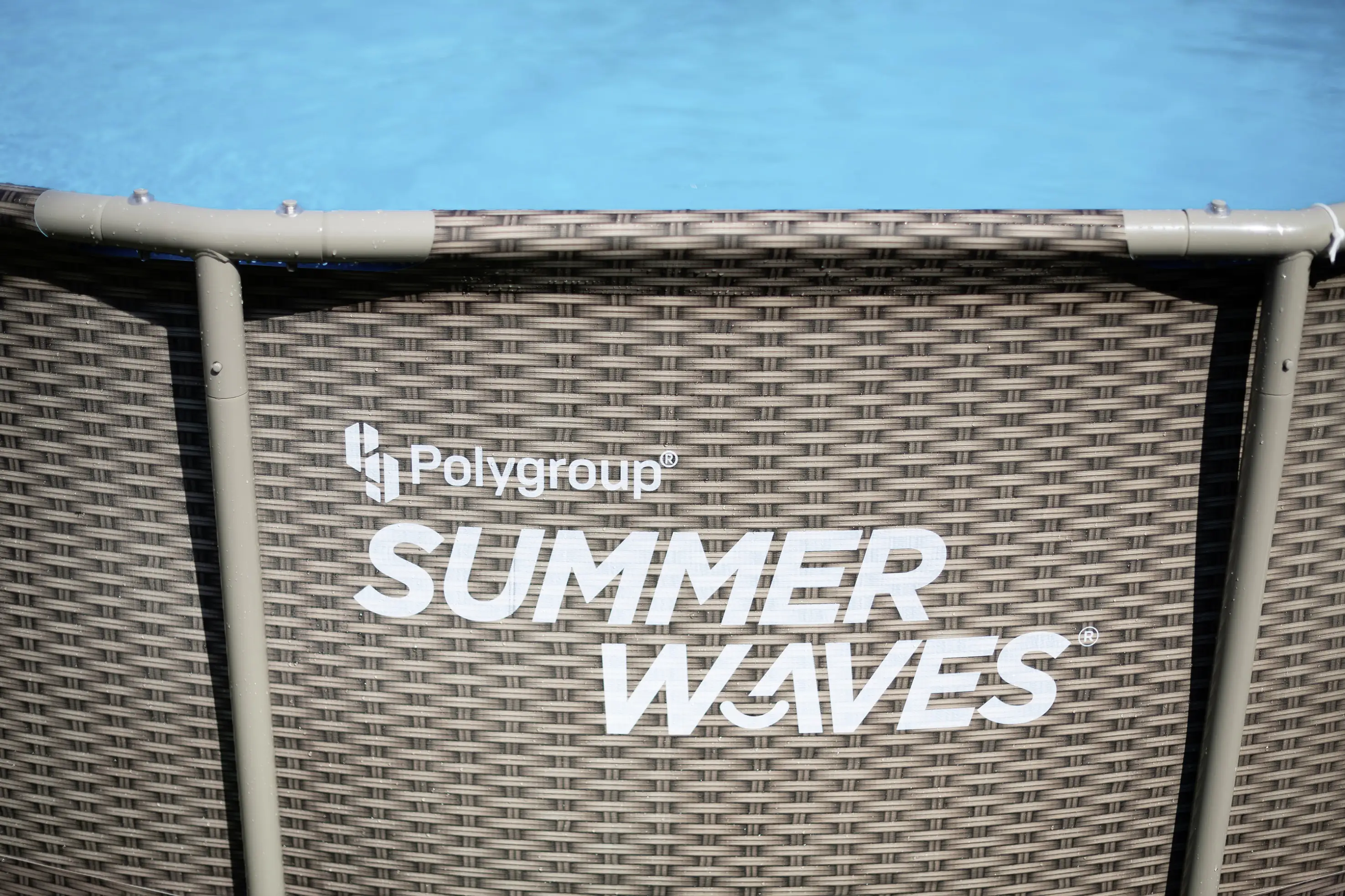 Summer Waves Rundpool Active Frame Swimmingpool Ø 457 x 106 cm, braun
