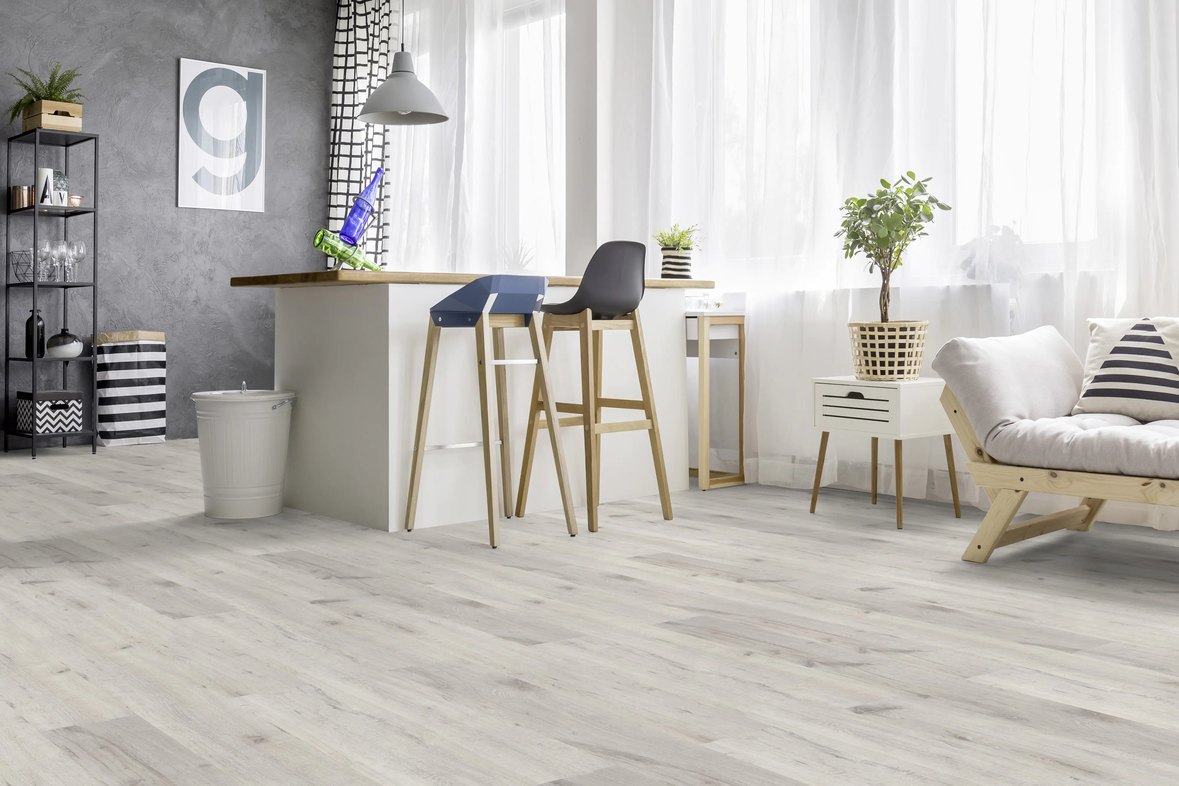 Classen Laminat Edition 7 128,6 x 19,4 cm 7 mm Eiche Amundsen weiß