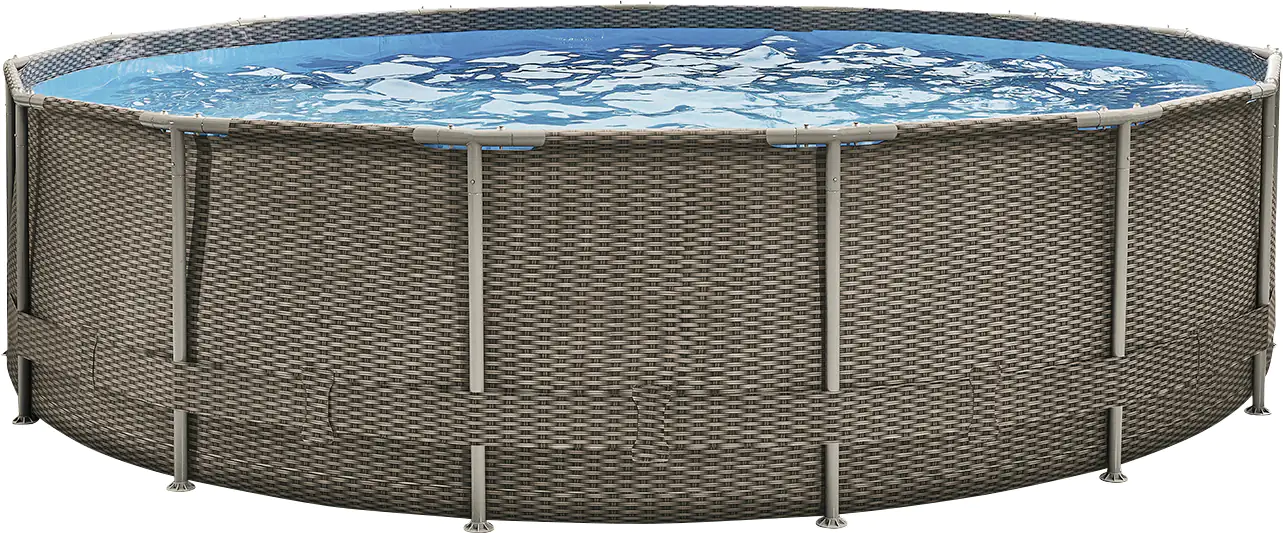 Summer Waves Rundpool Active Frame Swimmingpool Ø 457 x 106 cm, braun