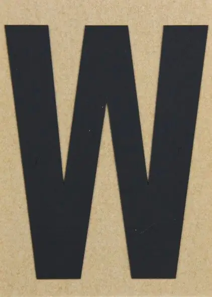 Conacord Klebebuchstabe "W" 65 x 100 mm