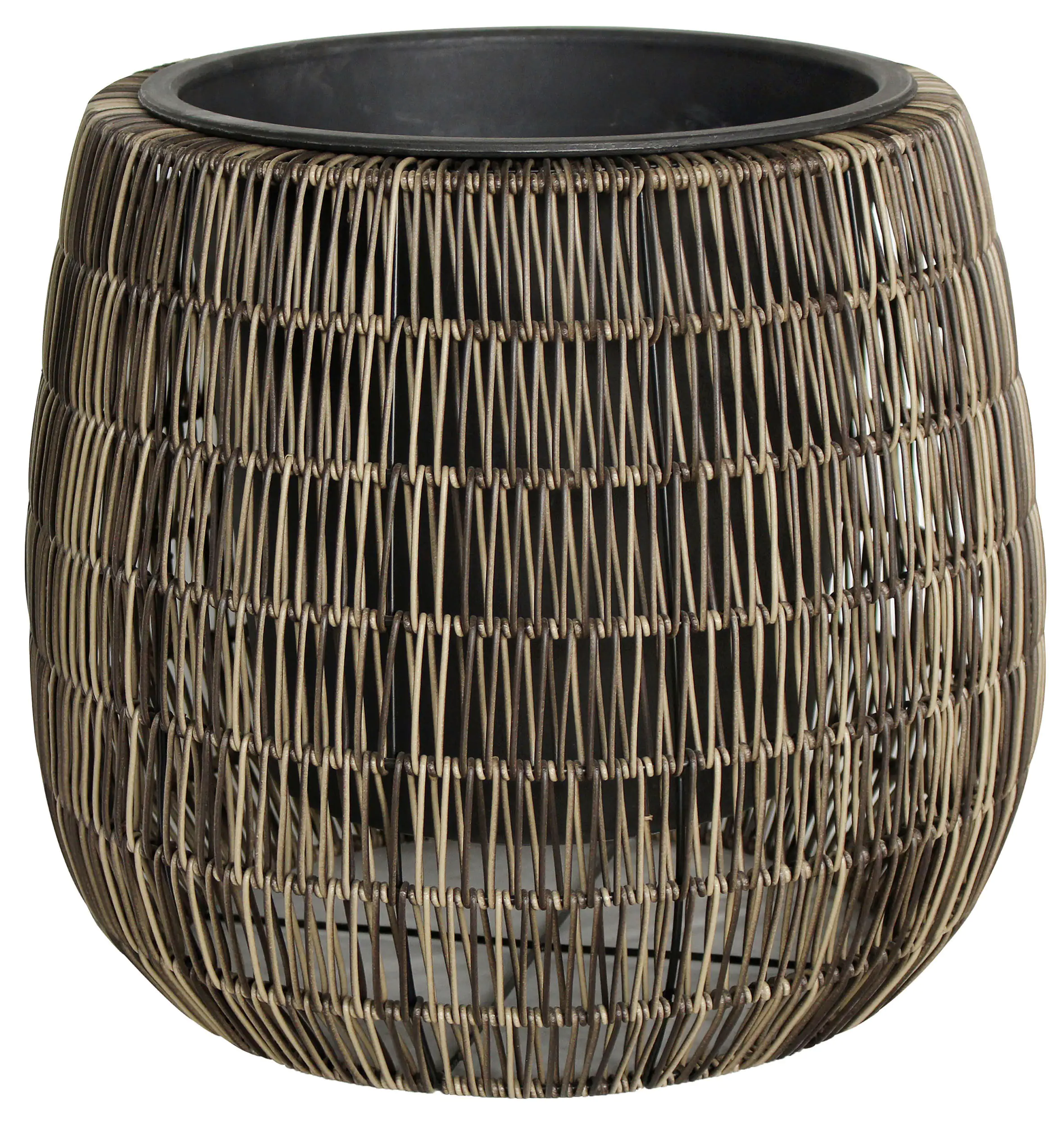 TrendLine Polyrattan Pflanztopf Ø 45 x 40 cm braun