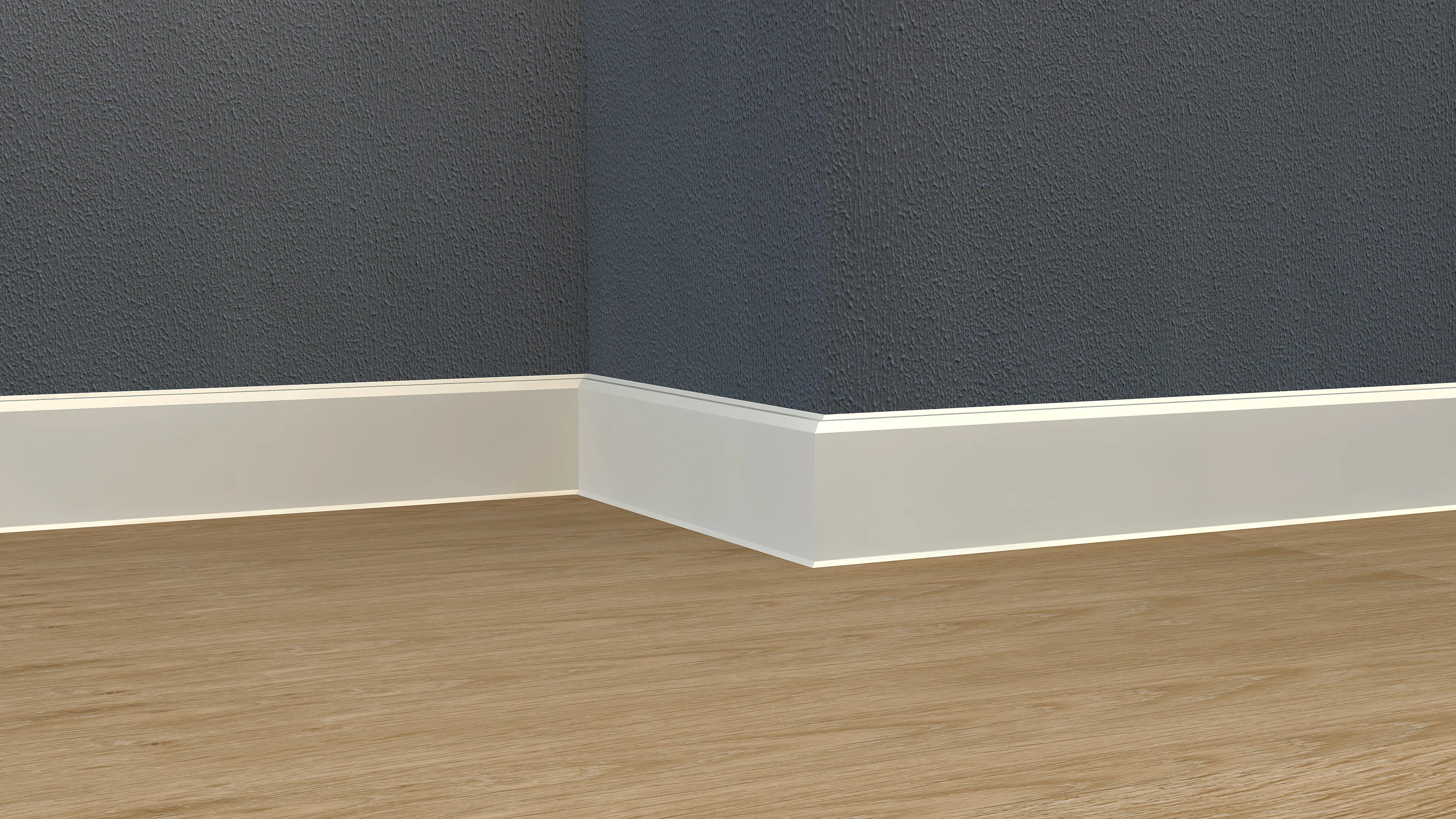 Neuhofer Fußleiste MDF 240 cm x 80 x 13 mm weiß 
