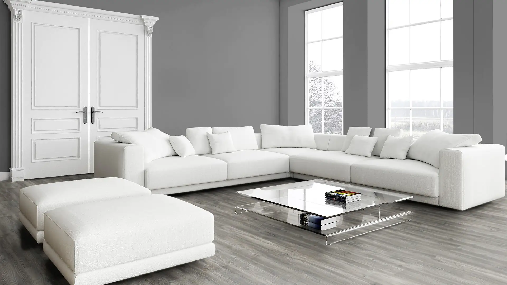 Classen Laminat 7 mm 4V 128,6 x 19,4 cm 7 mm Kiefer grau