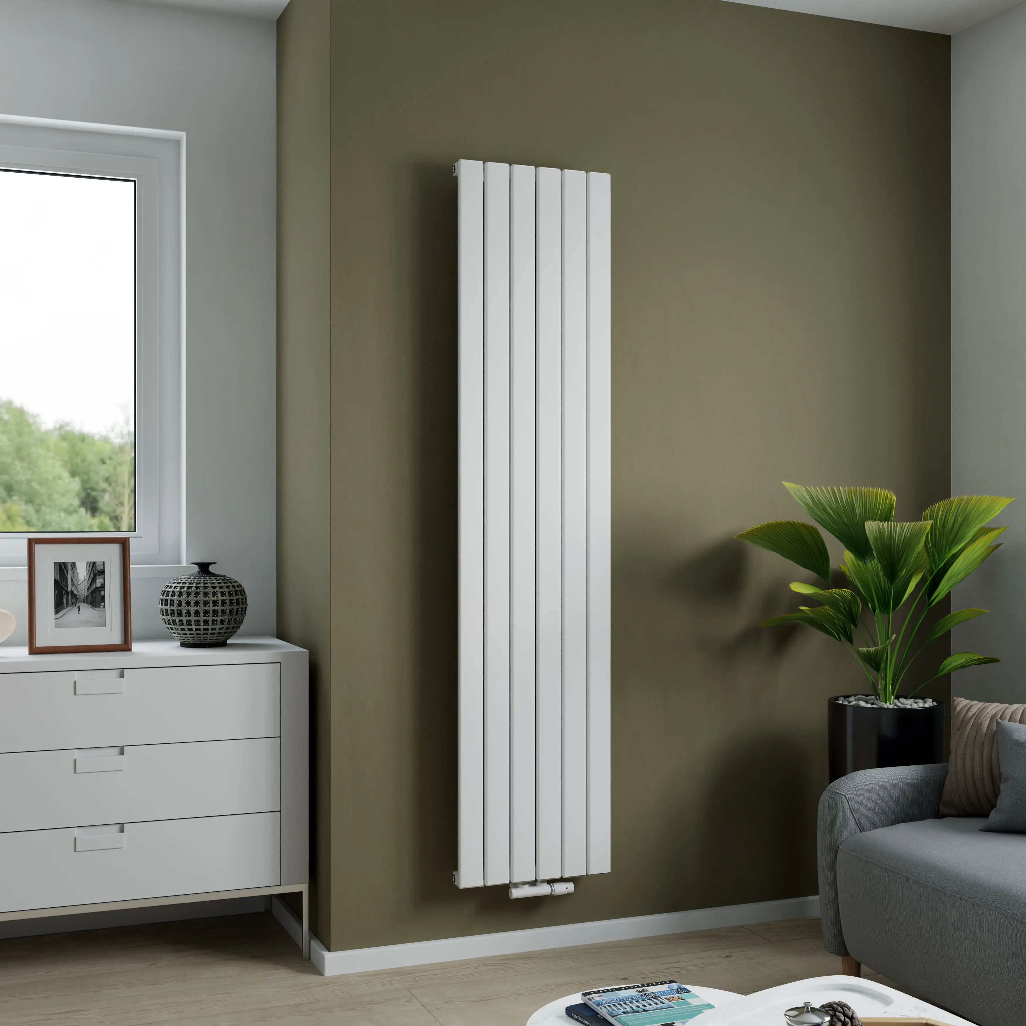 Ximax Design-Heizkörper Levis 180 x 41,5 cm 822 Watt weiß Struktur
