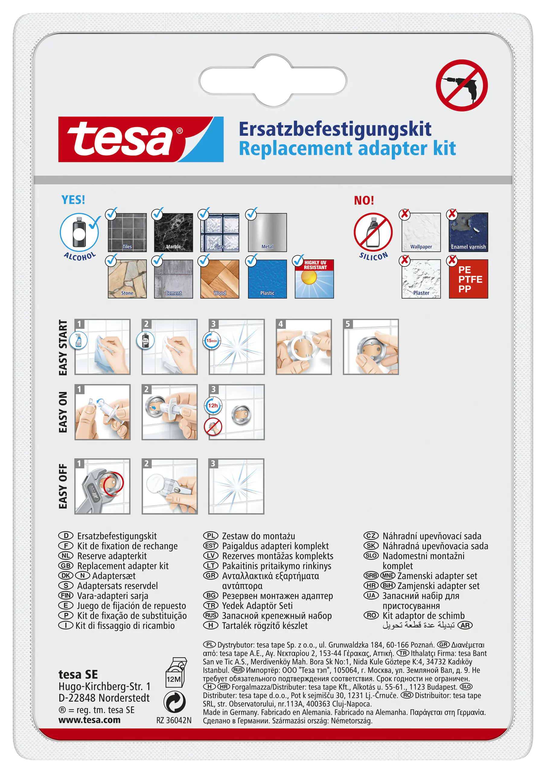 tesa Ersatz-Befestigungskit