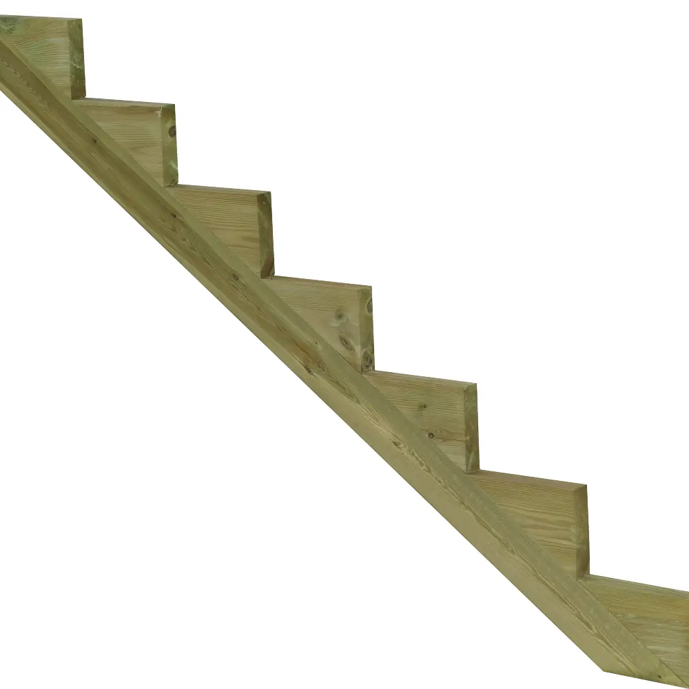 Plus Außentreppe Kiefer 7 Stufen 120 cm breit